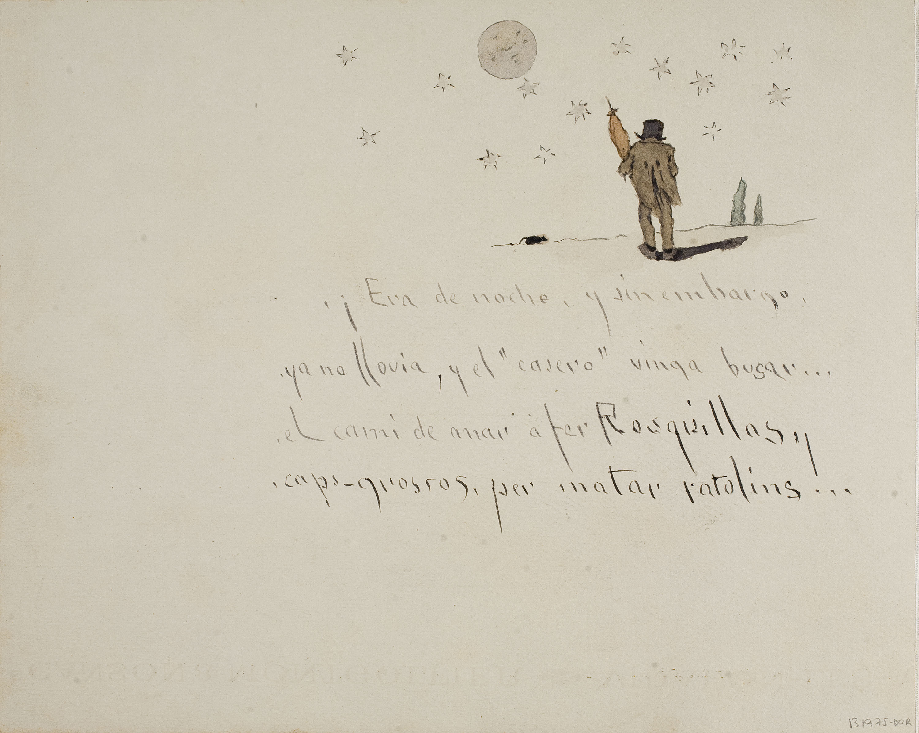 image for: Modest Urgell - ...Travallant y pintán per... (anvers) / El «casero» (revers) - Cap a 1918 [1]