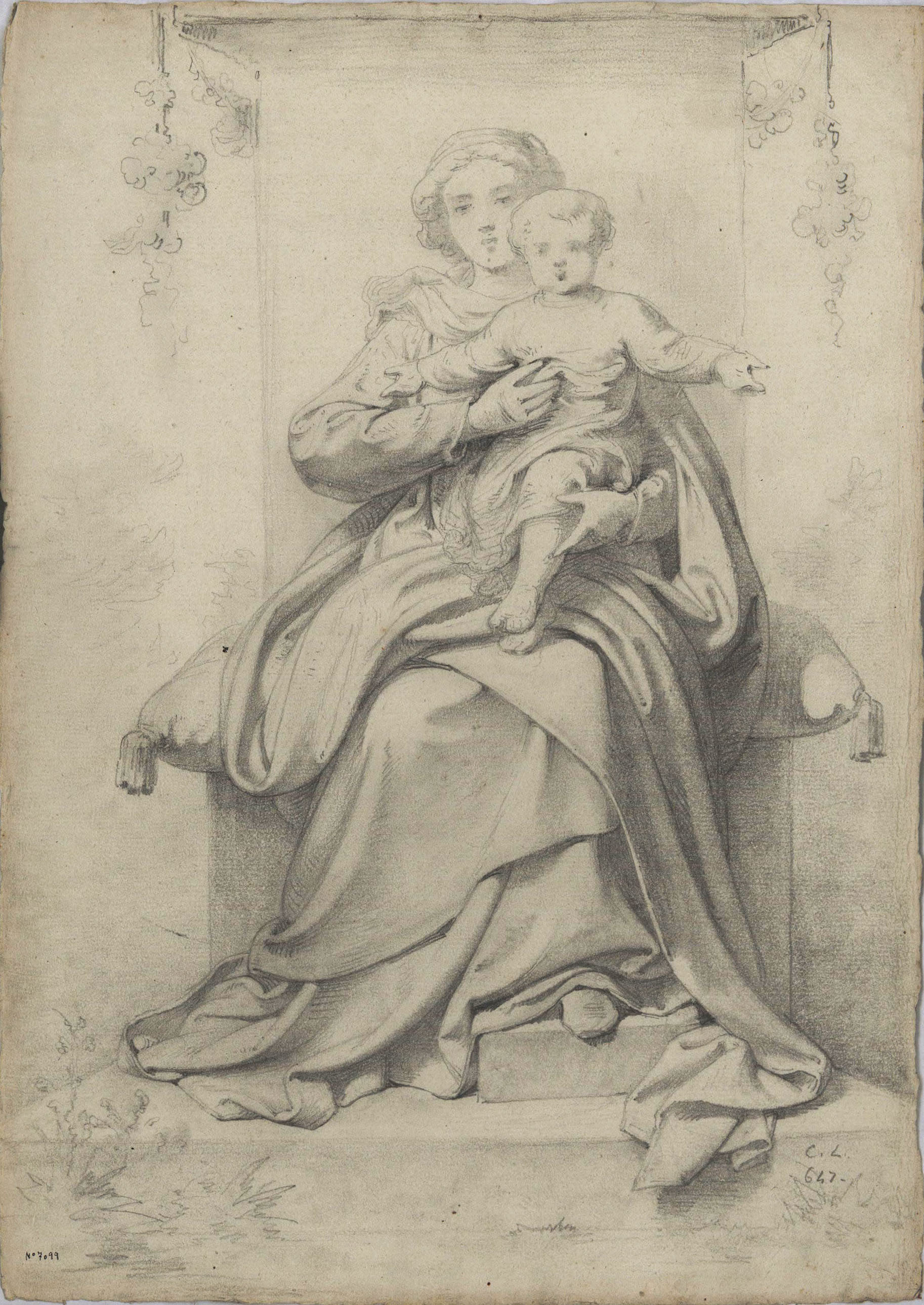 image for: Claudi Lorenzale - Mare de Déu amb el Nen - Cap a 1850-1870