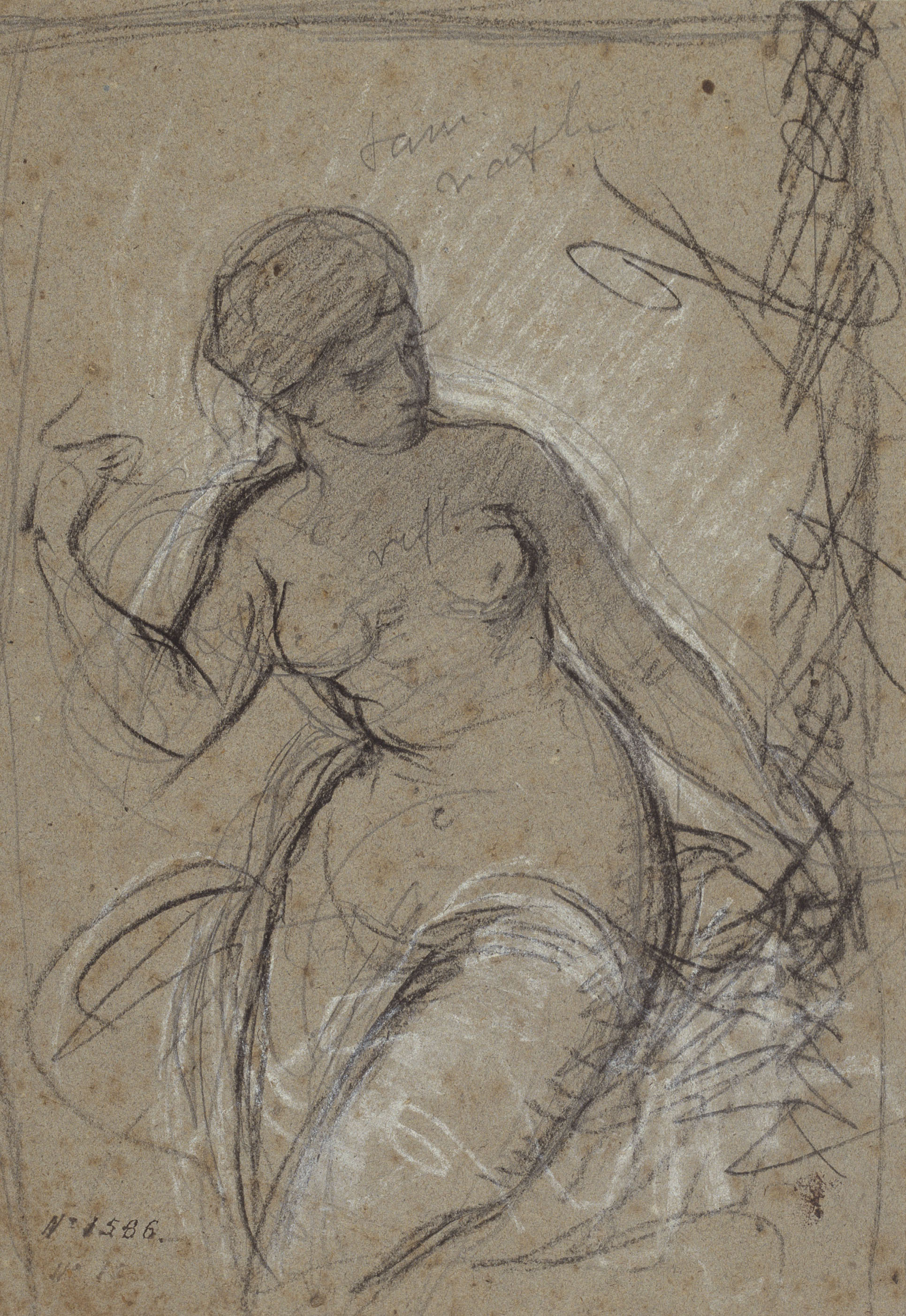 image for: Ramon Martí i Alsina - Nu femení - Cap a 1870