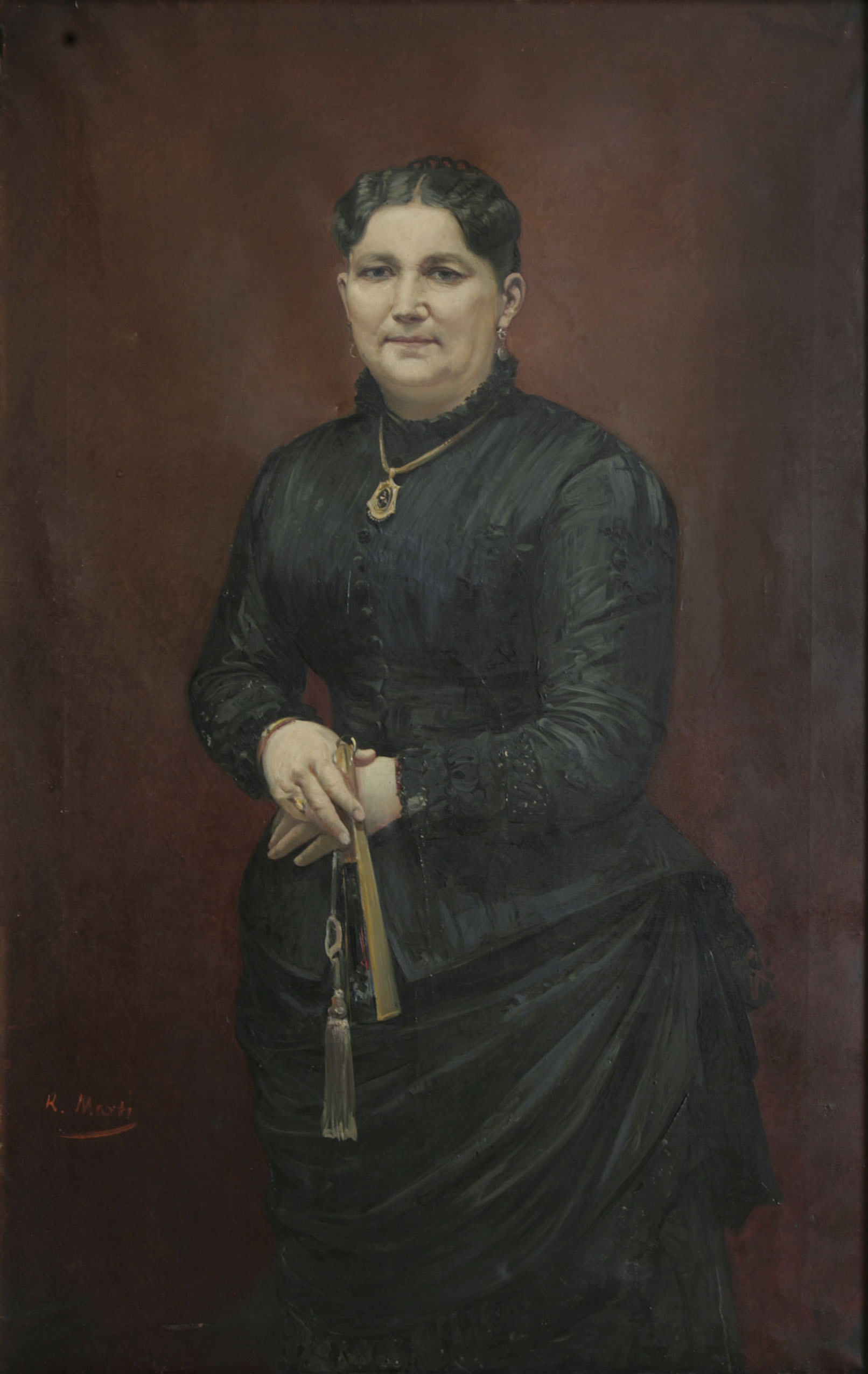 image for: Ramon Martí i Alsina - Retrat de Maria Mas - Cap a 1880-1885