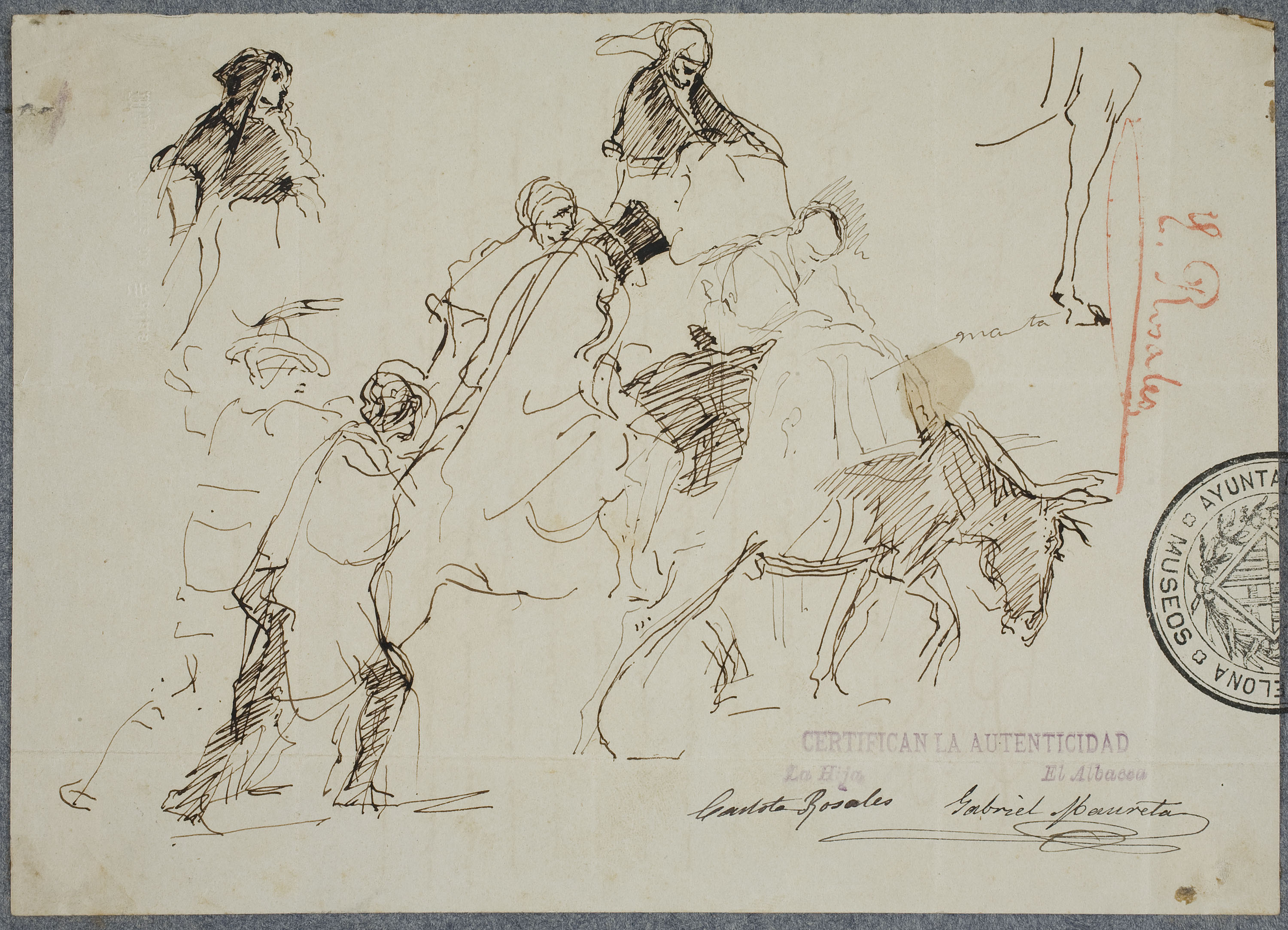image for: Eduardo Rosales - Estudi per al quadre «Camí de Panticosa» - Cap a 1868