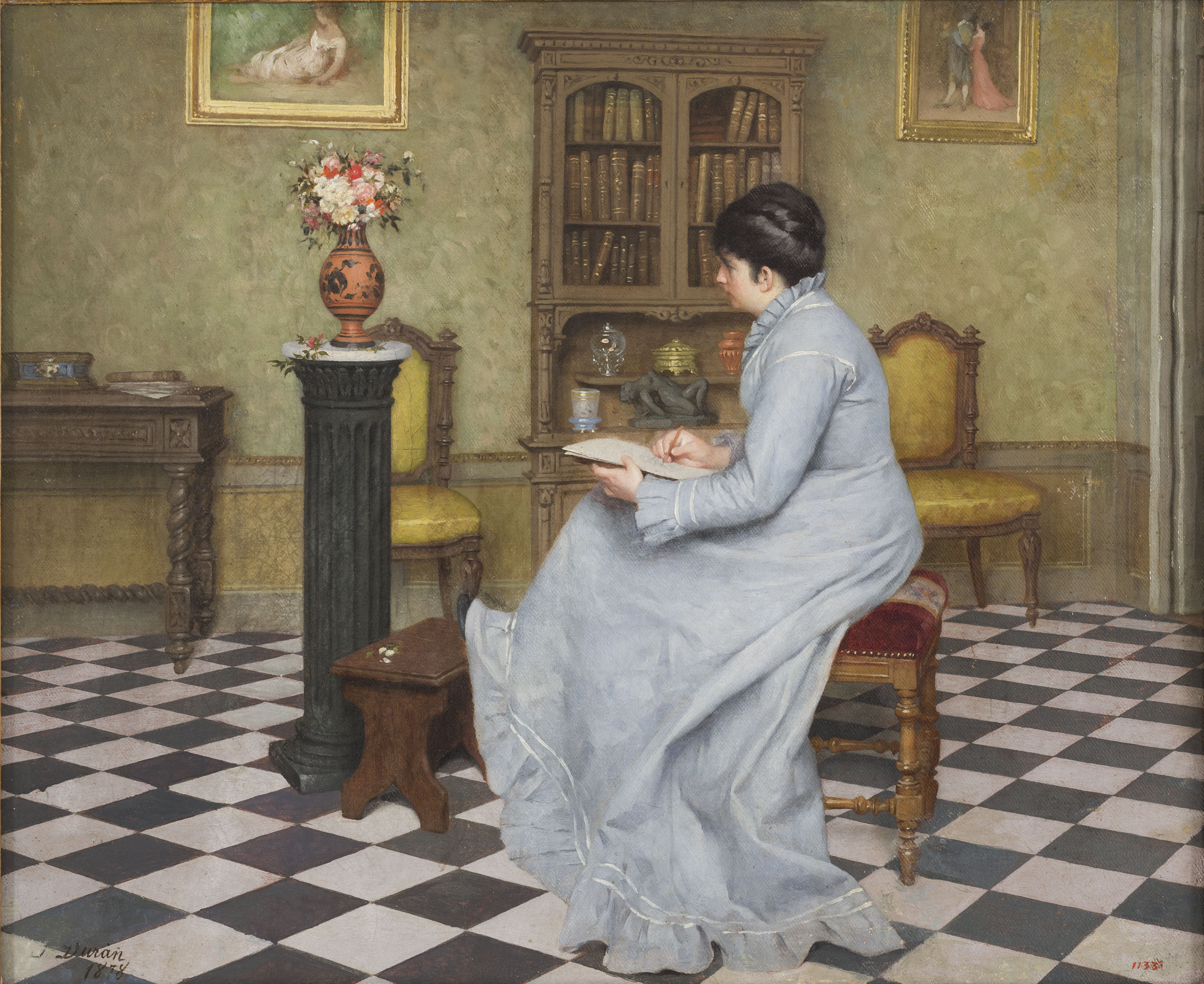 image for: Josep Duran - Dona dibuixant - 1878