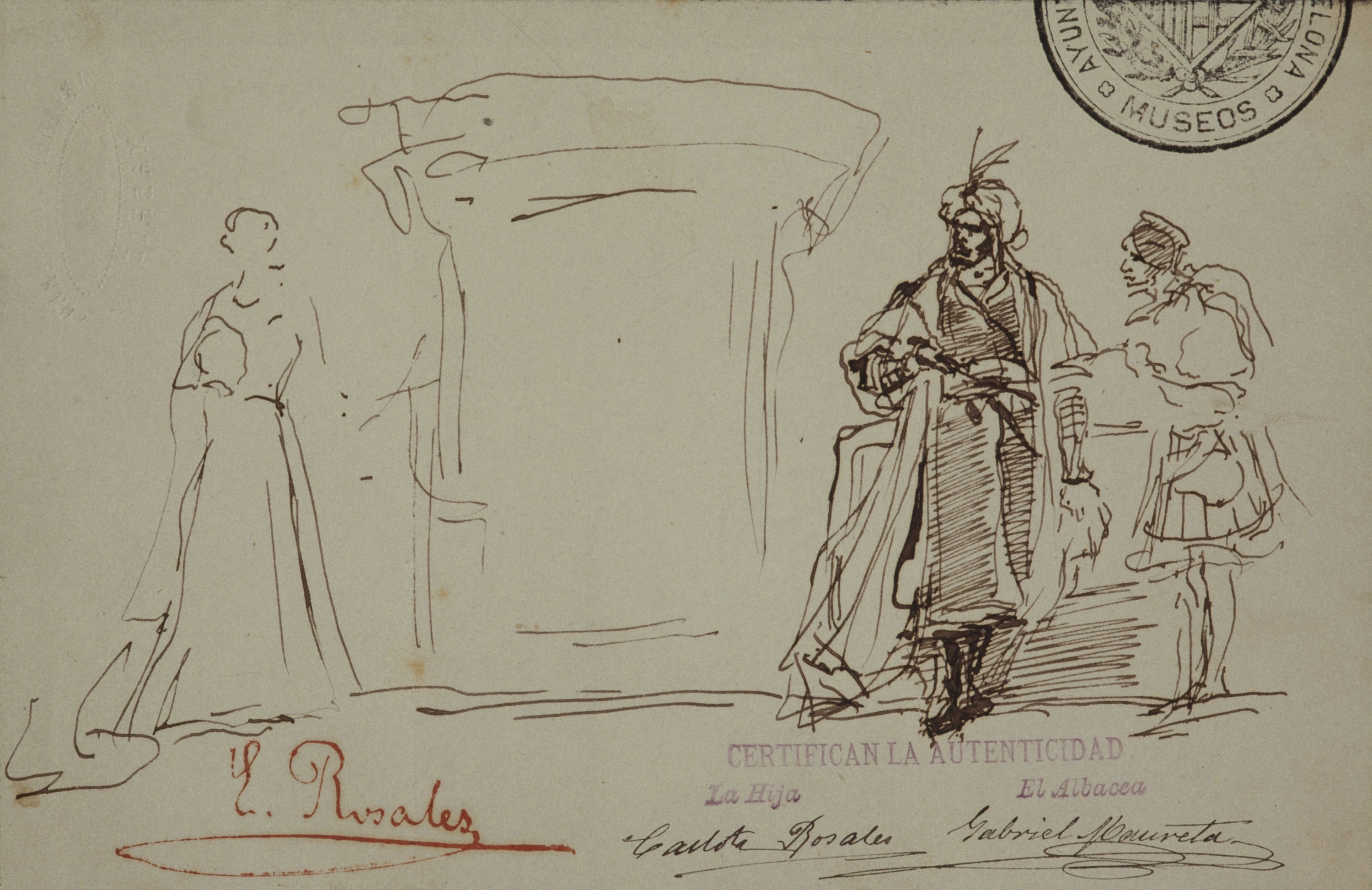 image for: Eduardo Rosales - Escena d&#039;«Otel·lo» - Cap a 1872