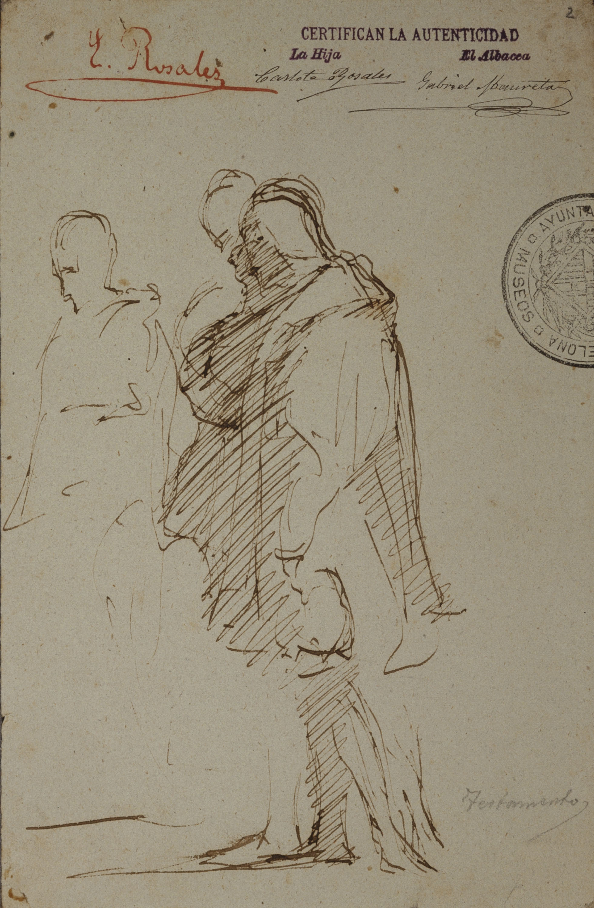 image for: Eduardo Rosales - Estudi per al quadre «Isabel la Catòlica dictant el seu testament» - 1863