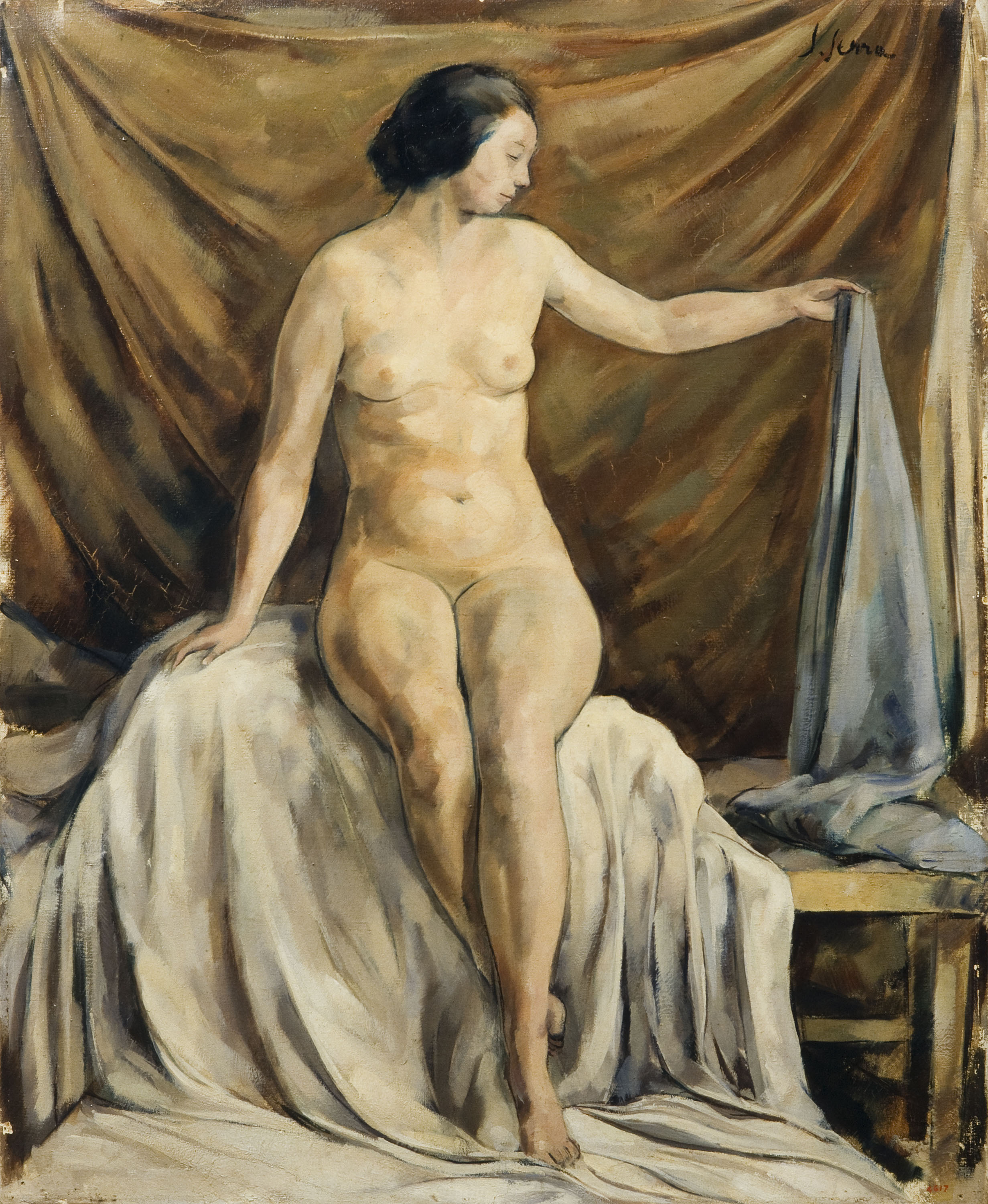 image for: Joan Serra - Dona nua asseguda - Cap a 1924