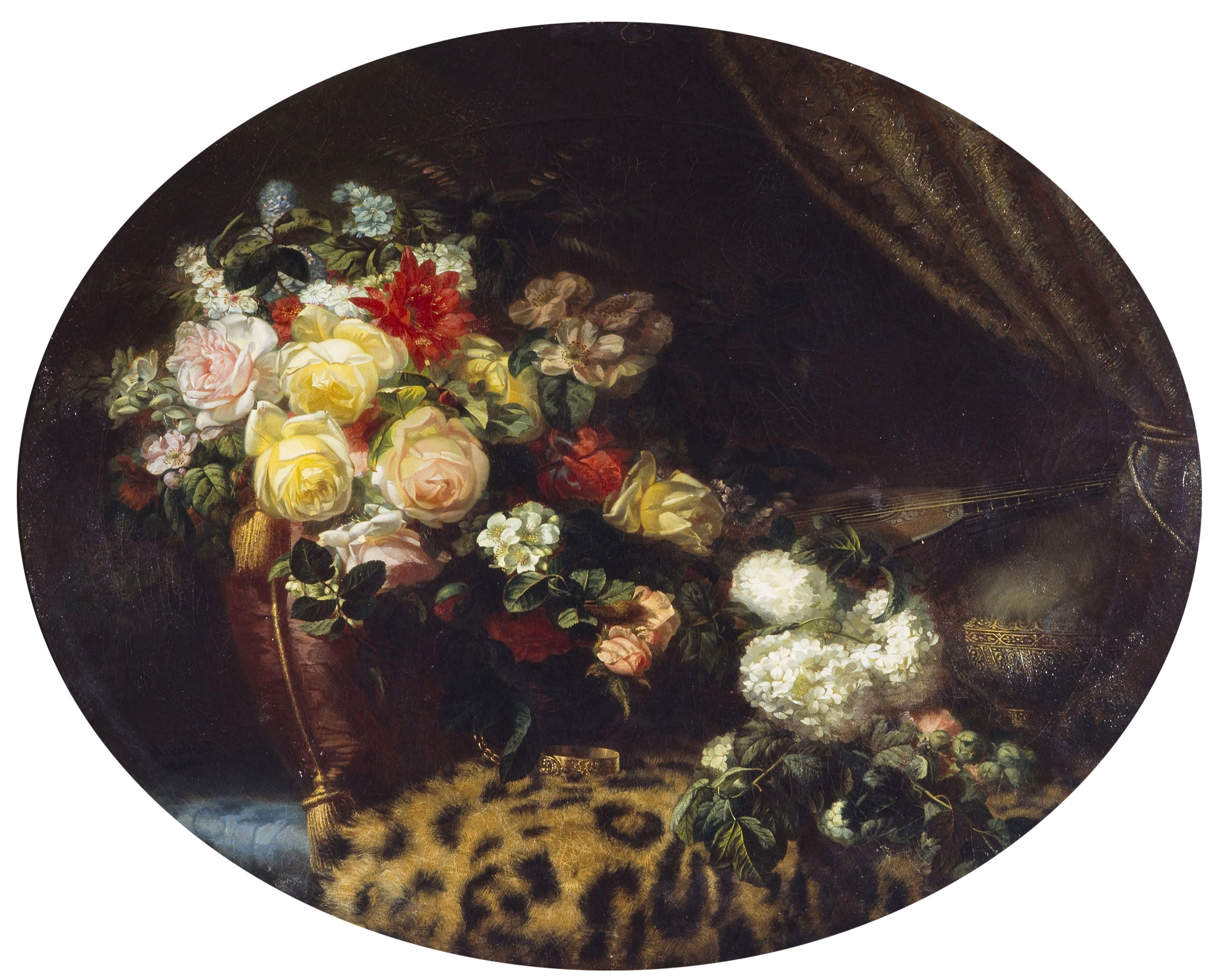 image for: Josep Mirabent - Gerro amb roses - Cap a 1855-1865