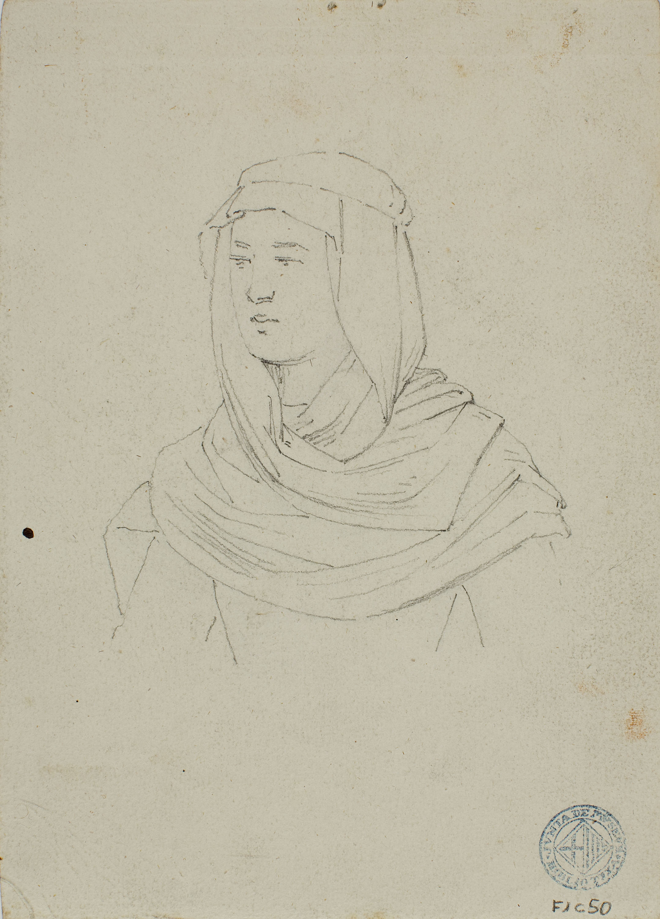image for: Claudi Lorenzale - Bust de dona (anvers) / Bust de dona (revers) - Cap a 1850-1870 [1]