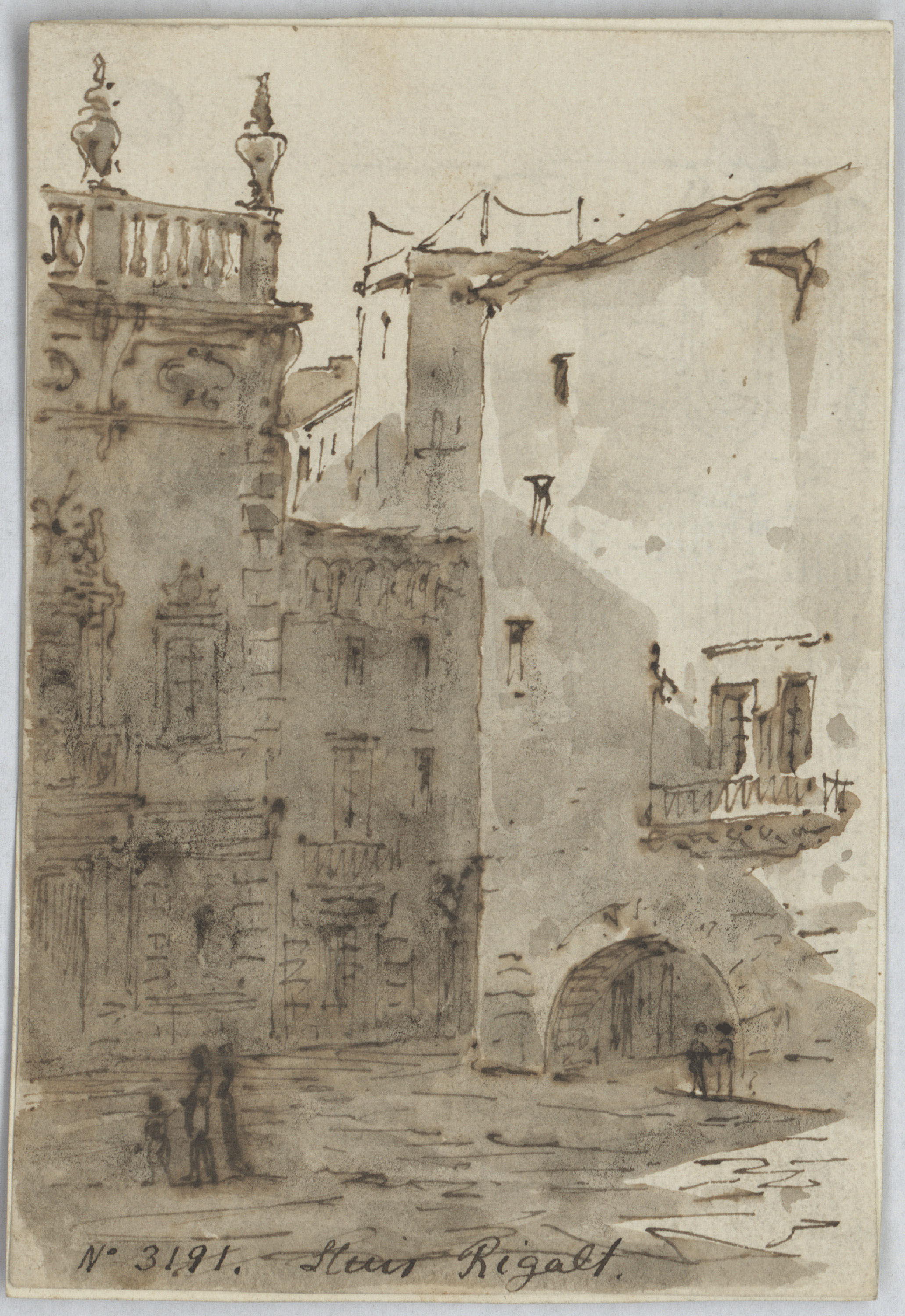 image for: Lluís Rigalt - Plaça - Cap a 1860-1870