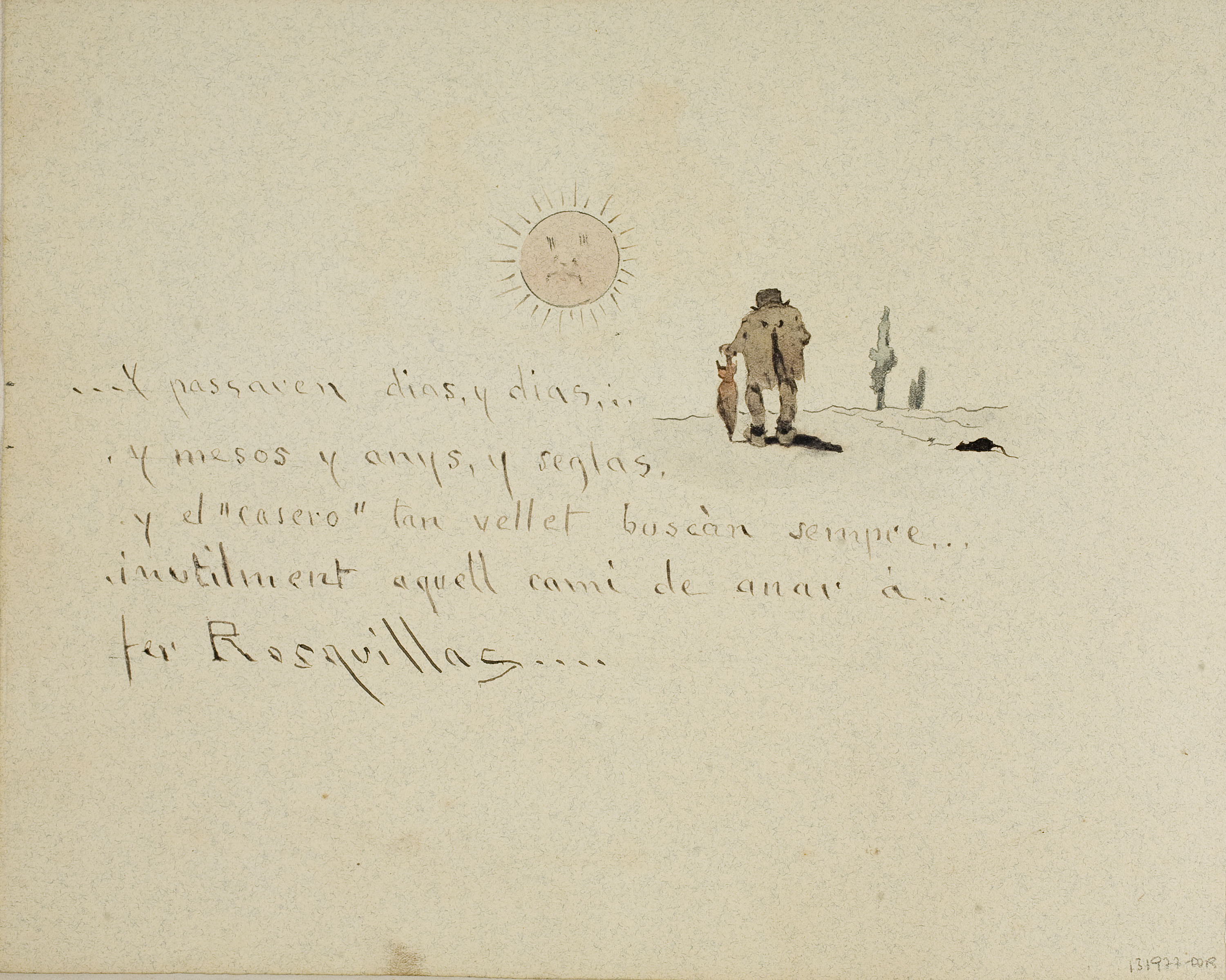 image for: Modest Urgell - Quadres de l&#039;artista (anvers) / El «casero» (revers) - Cap a 1918 [1]