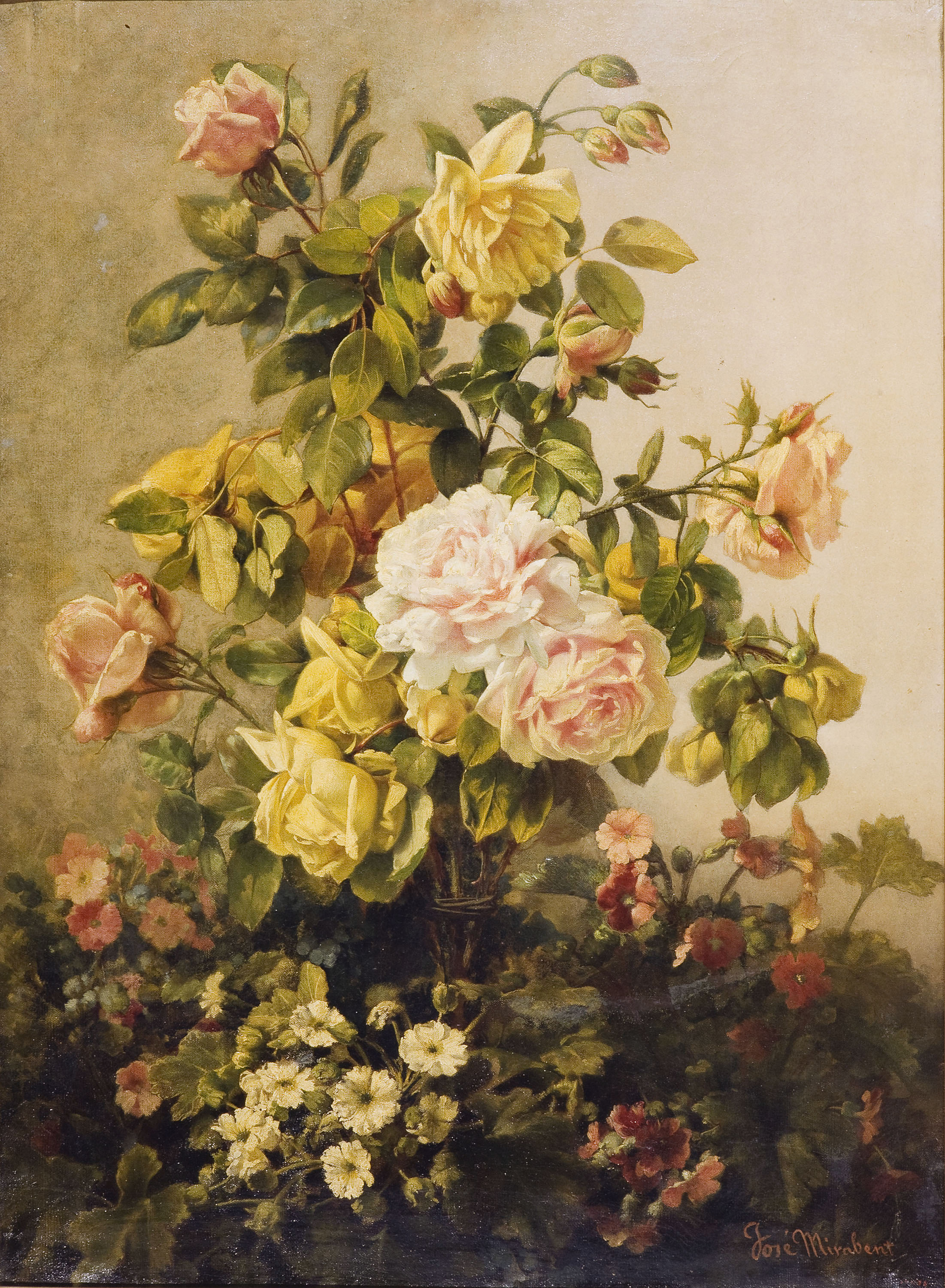 image for: Josep Mirabent - Roses i primaveres - Cap a 1875-1885