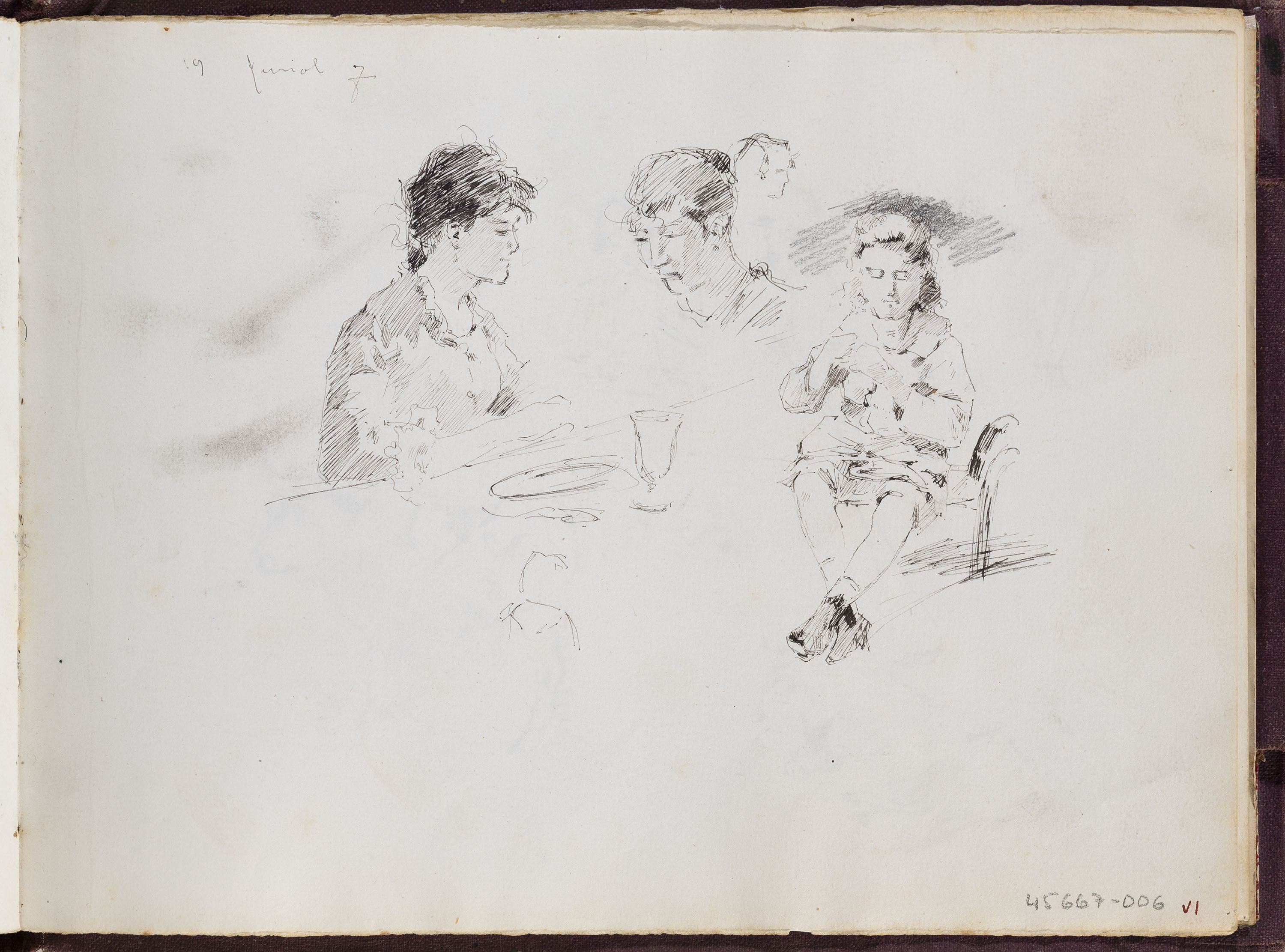 image for: Alexandre de Riquer - Apunts de dones - 1878