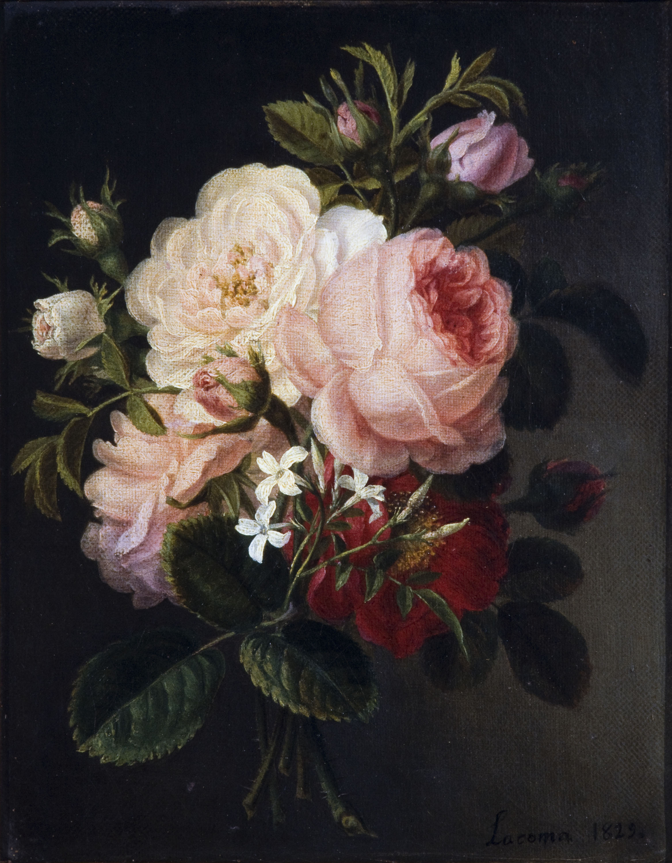 image for: Francesc Lacoma i Fontanet - Ram de roses i gessamí - 1829