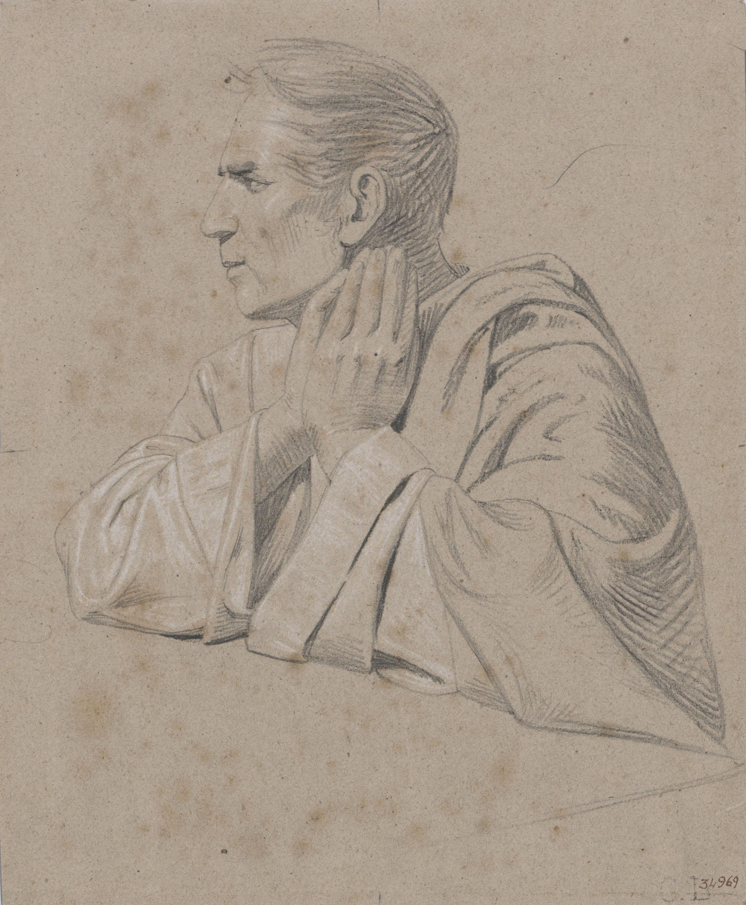 image for: Claudi Lorenzale - Figura masculina - Cap a 1850-1870