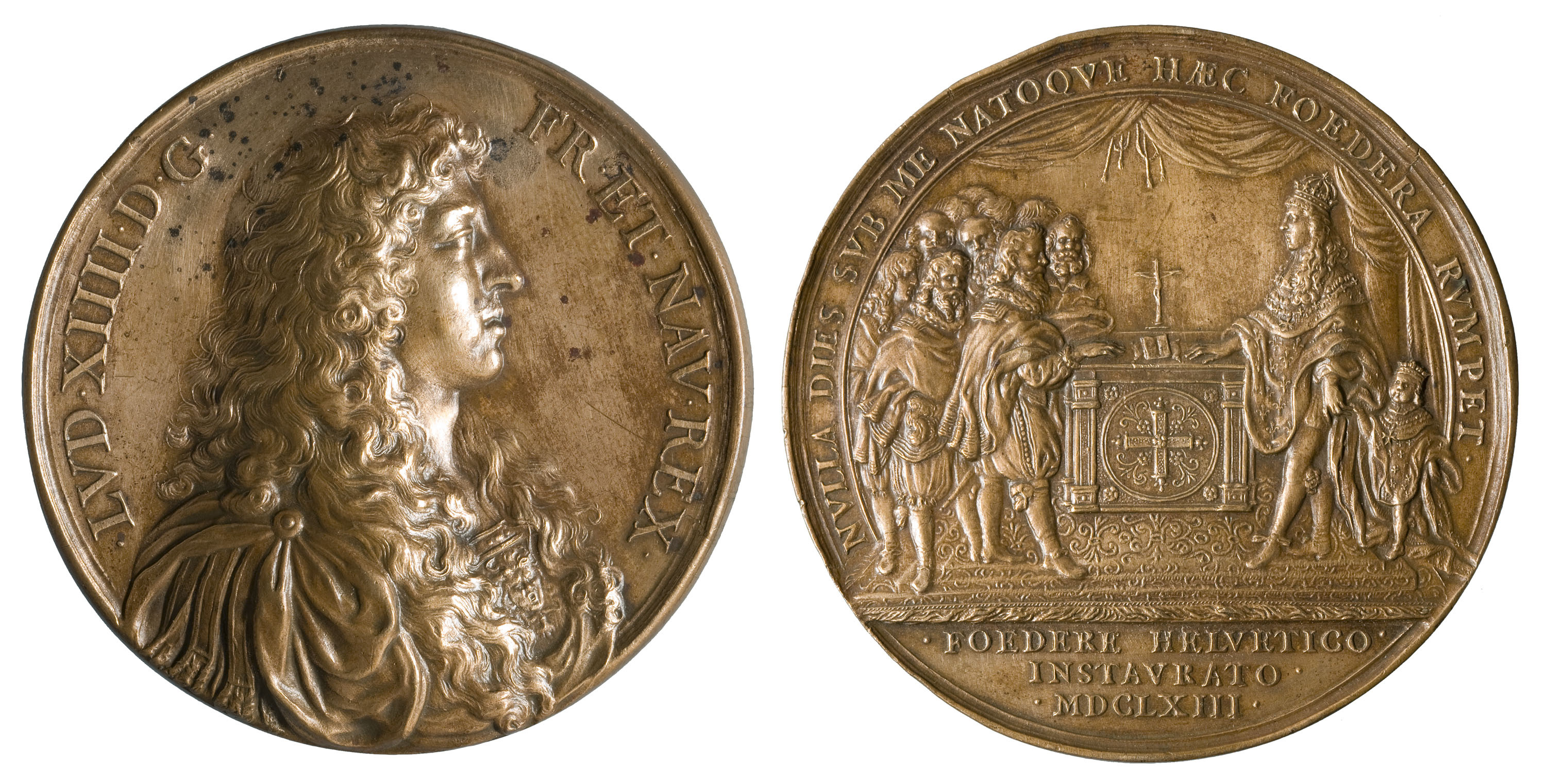 image for: Jean Warin - Renovació de l&#039;aliança amb el suïssos (1663) - 1663