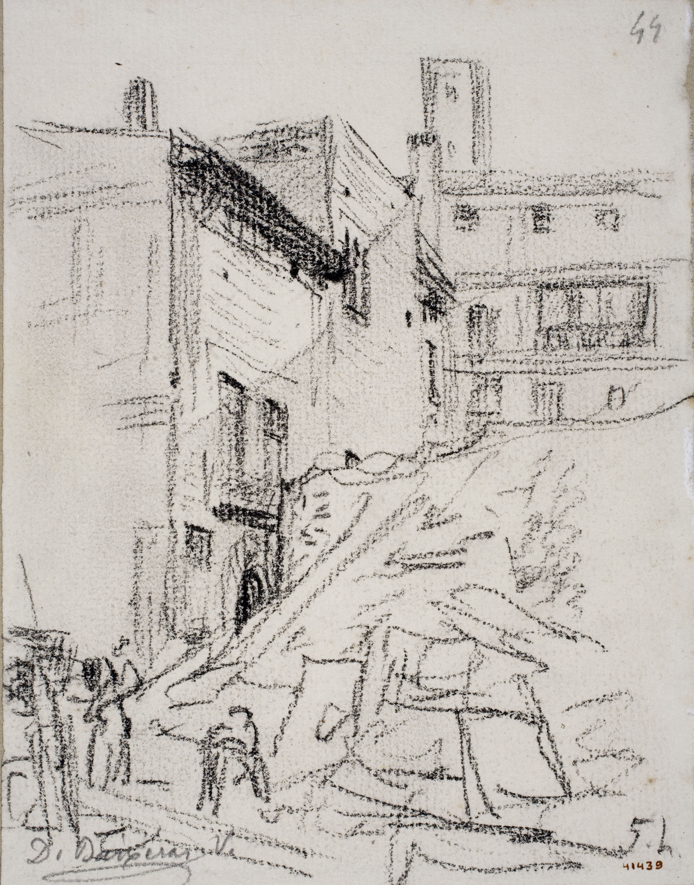 image for: Dionís Baixeras - El carrer de Basea en estat d&#039;enderroc - Cap a 1908