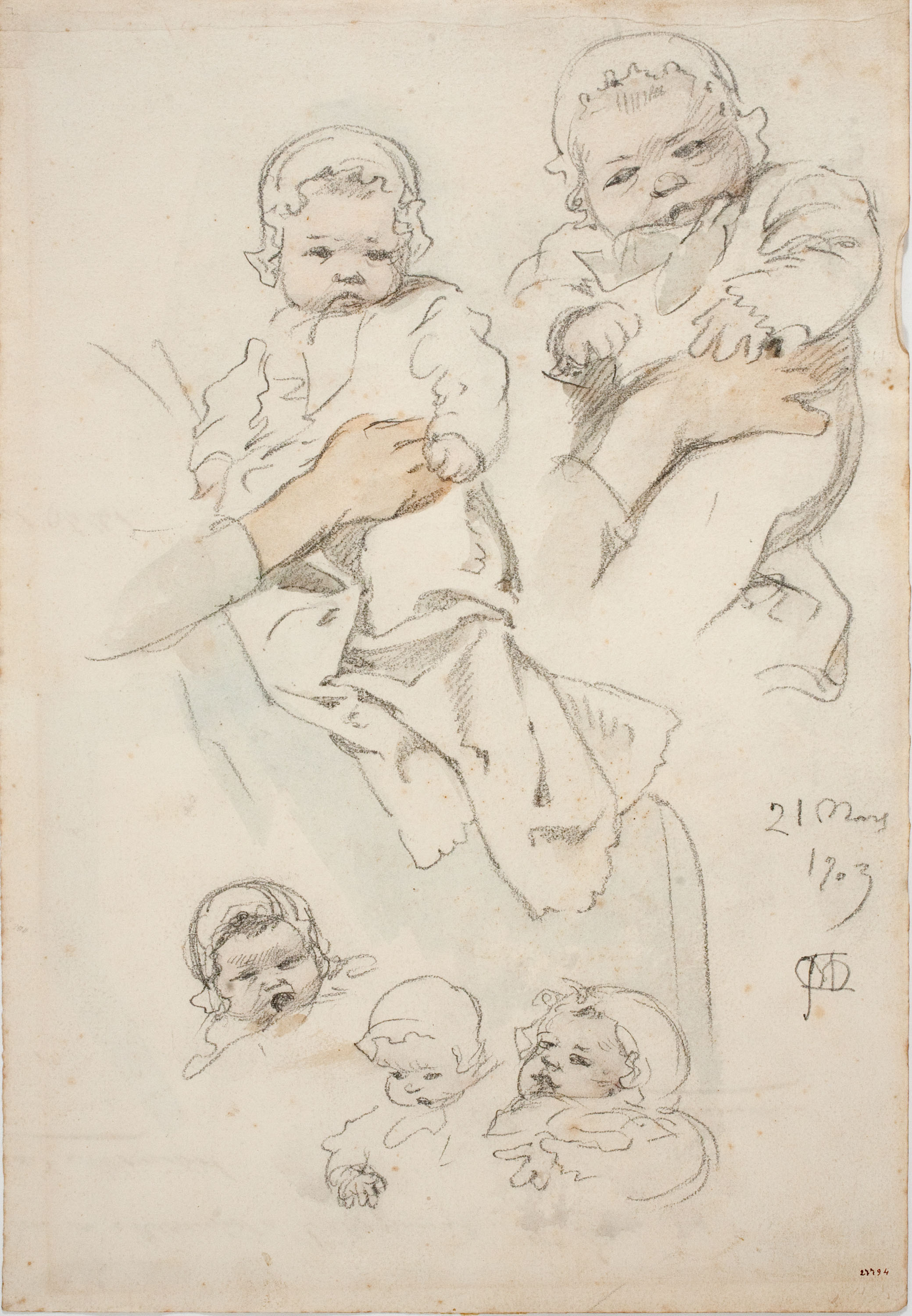 image for: Apel·les Mestres - Estudis de nadons - 1903