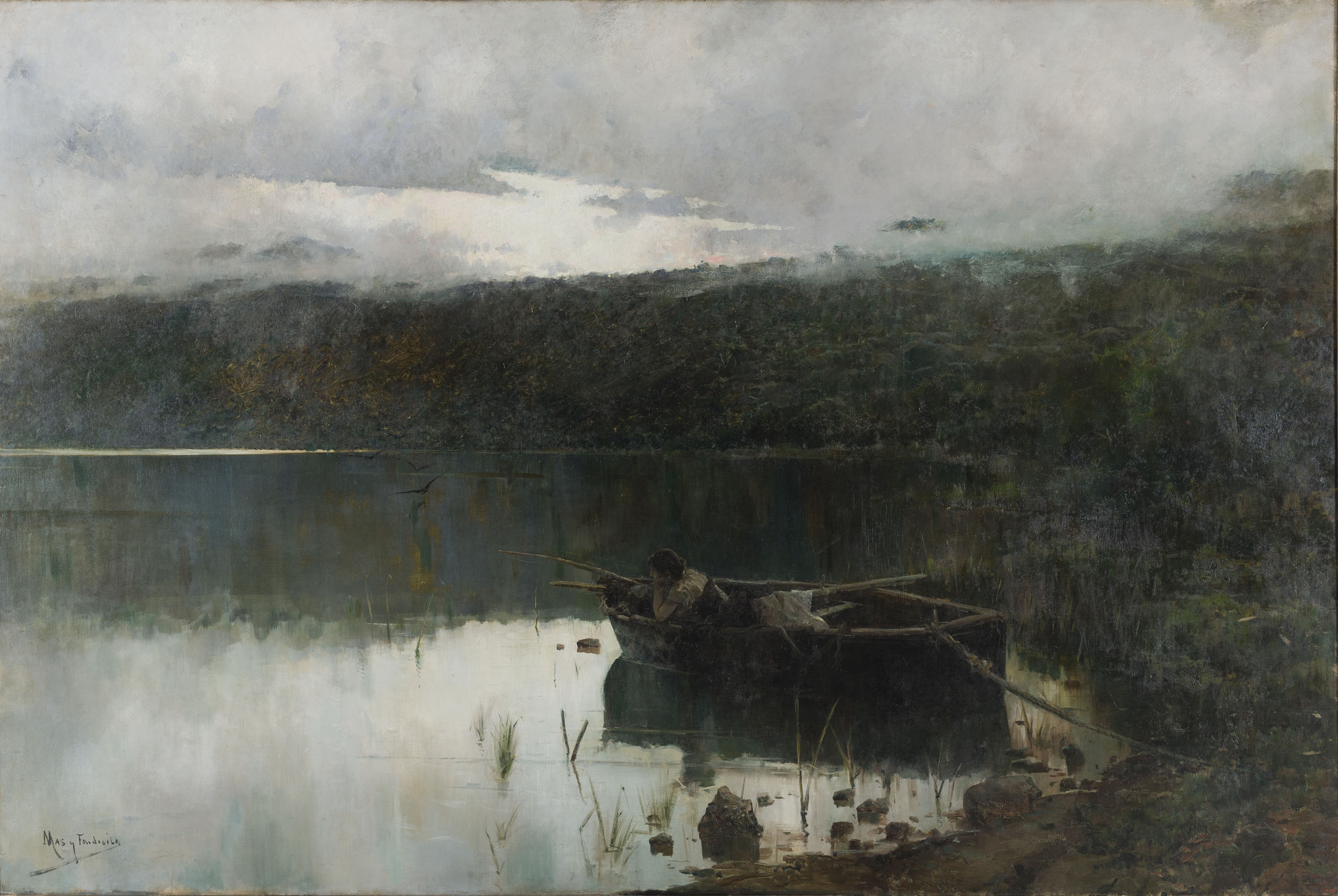 image for: Arcadi Mas i Fondevila - Llac de Nemi - Cap a 1888