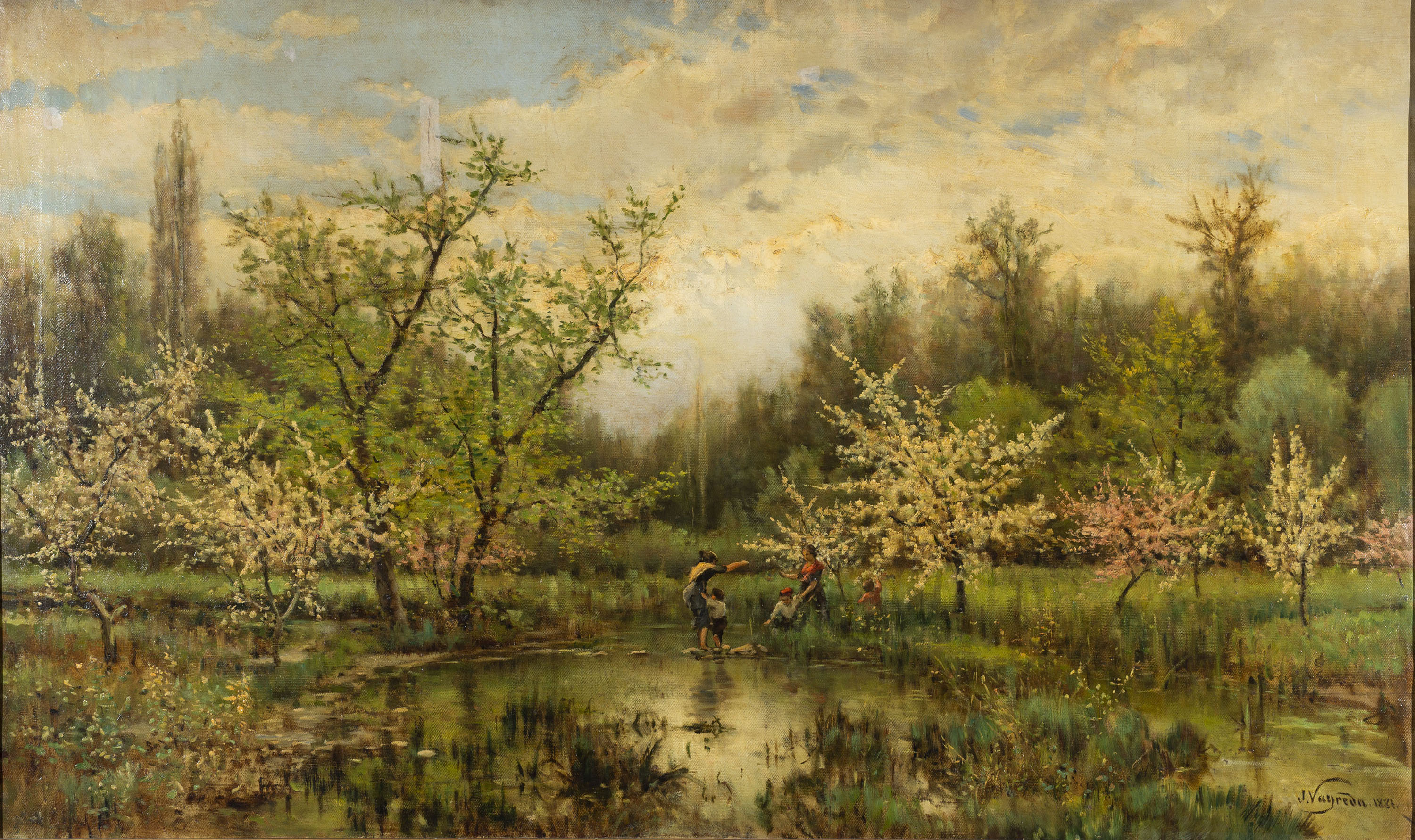image for: Joaquim Vayreda - Flors d&#039;abril - 1881
