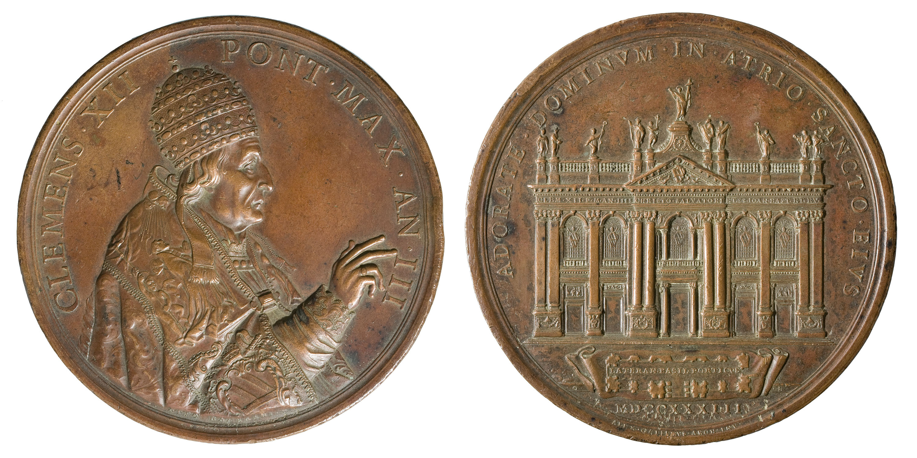 image for: Ottone Hamerani - Climent XII i l&#039;inici de les obres de la façana de Sant Joan de Letrán - 1733