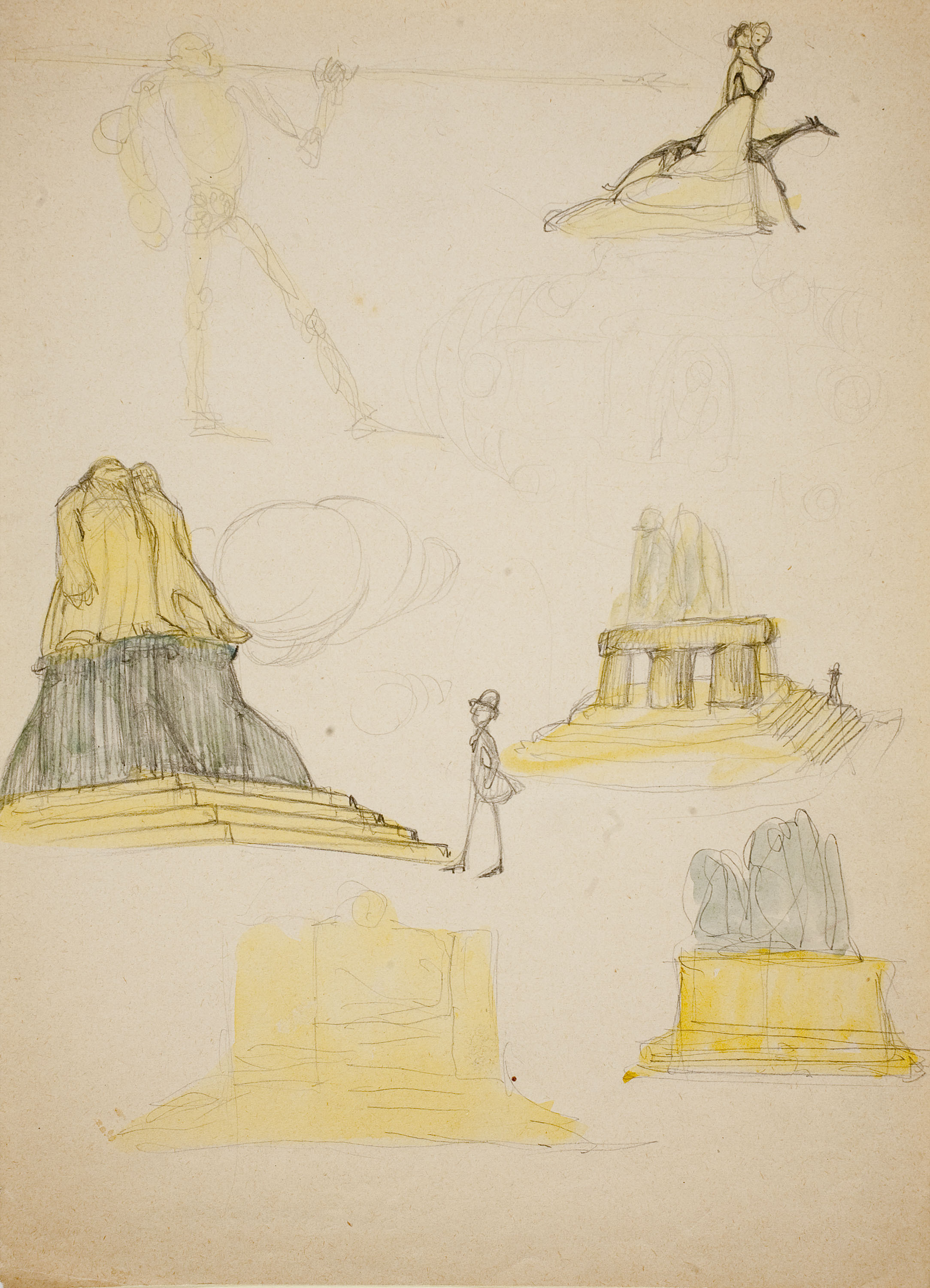 image for: Ismael Smith - Projecte del monument a Manuel Milà i Fontanals - Cap a 1908