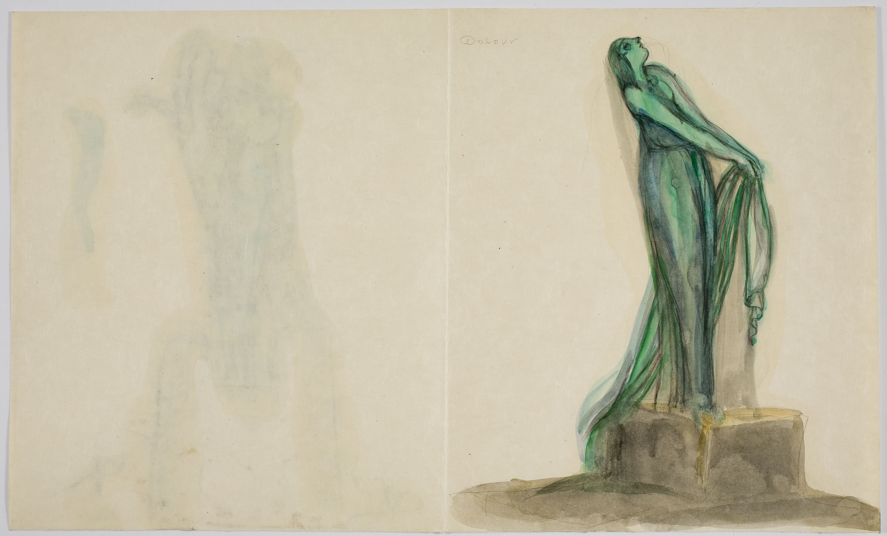 image for: Ismael Smith - Projecte escultòric «Sentiment» (anvers) / Projecte escultòric «Dolor» (revers) - Cap a 1922-1924 [1]