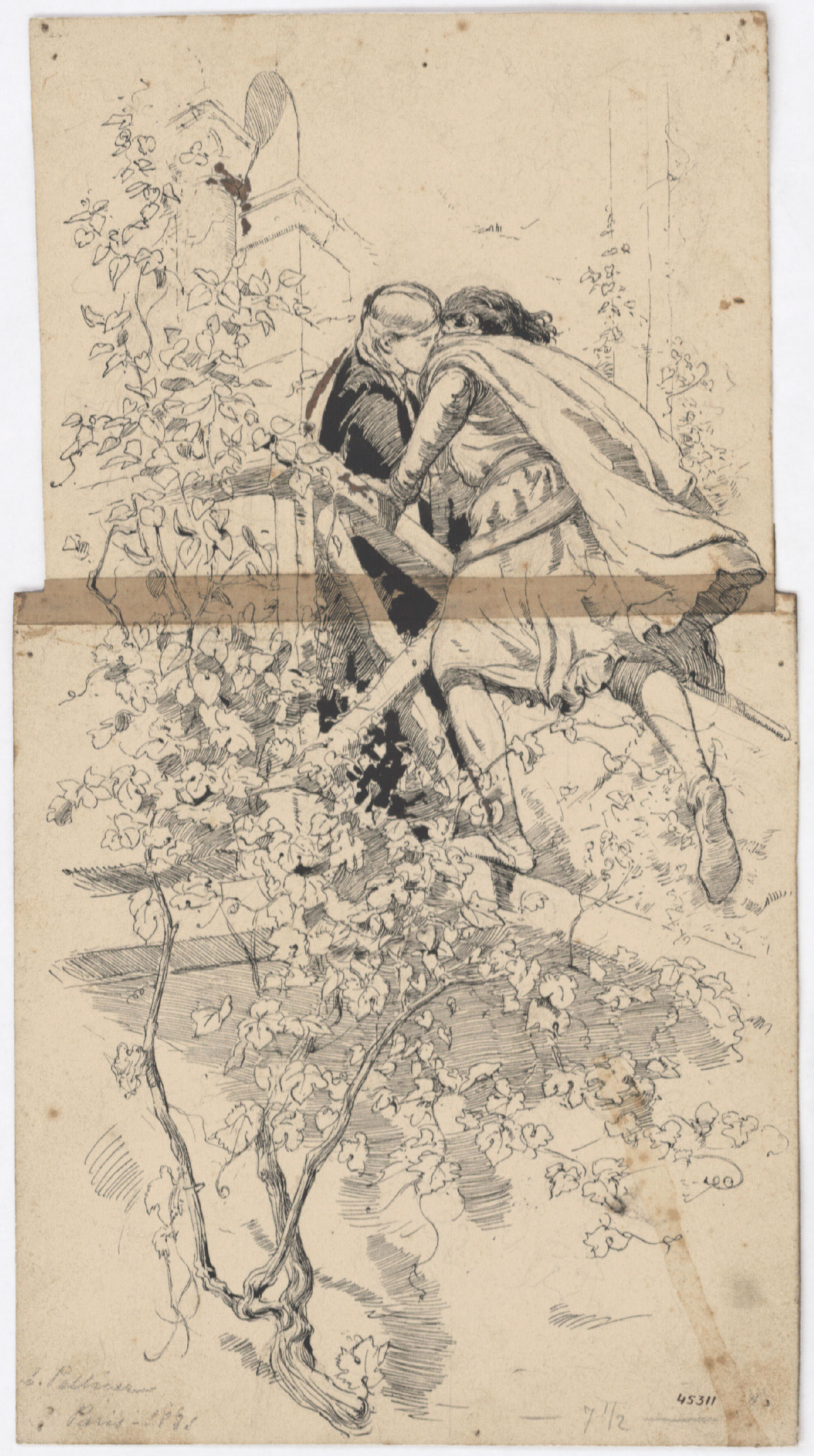 image for: Josep Lluís Pellicer - Escena amorosa - 1881