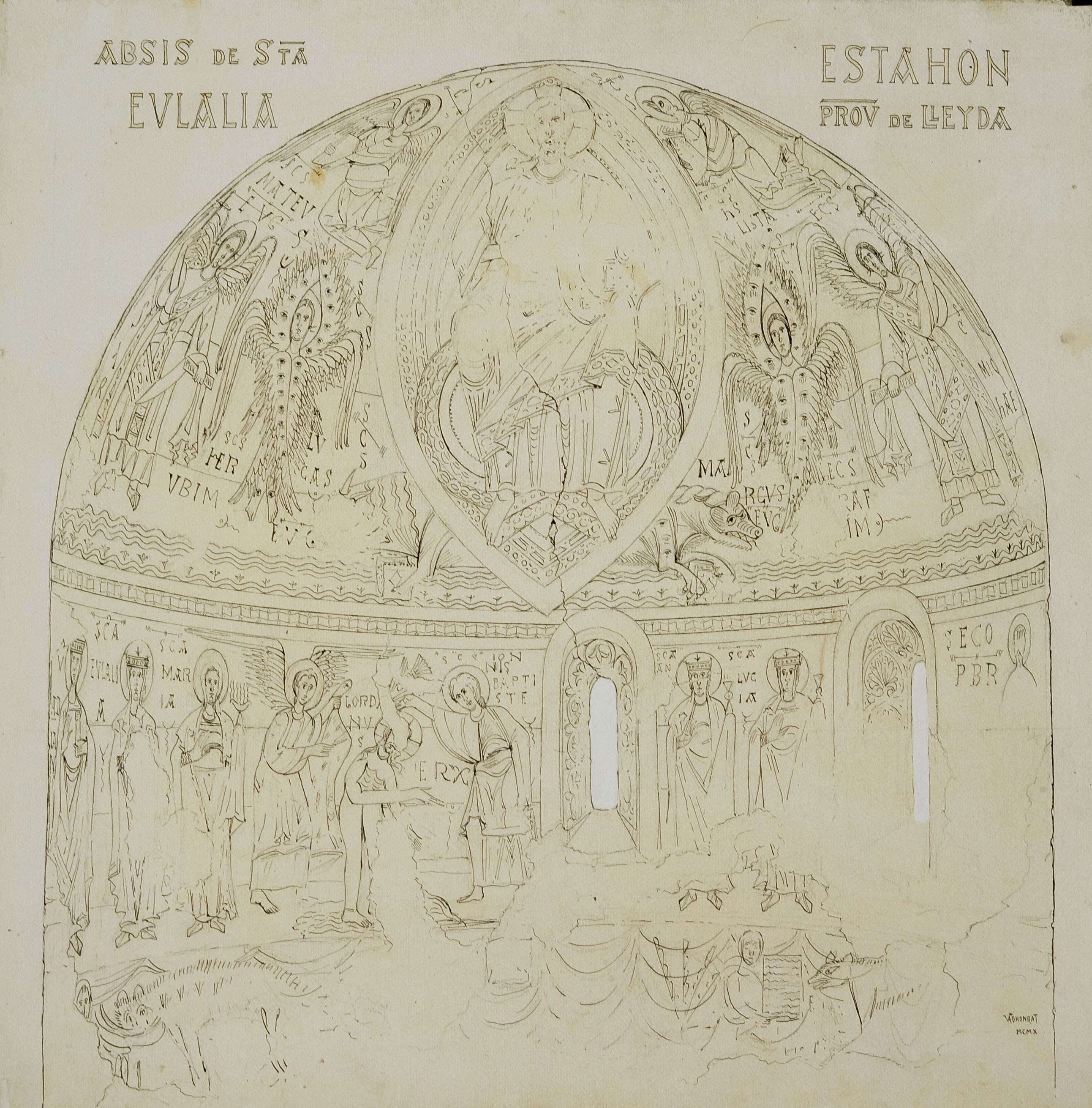 image for: Joan Vallhonrat - Reproducció de les pintures de l&#039;absis de Santa Eulàlia d&#039;Estaon - 1910