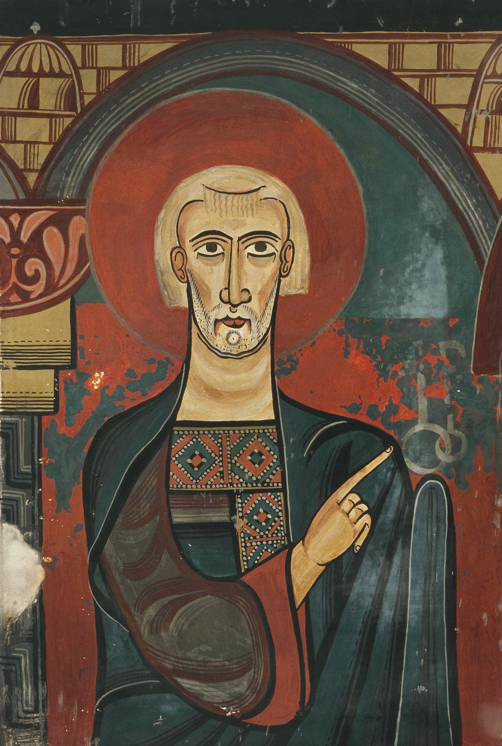 image for: Joan Vallhonrat - Reproducció de les pintures de l&#039;absis de Santa Maria de Taüll. Sant Pere - 1908