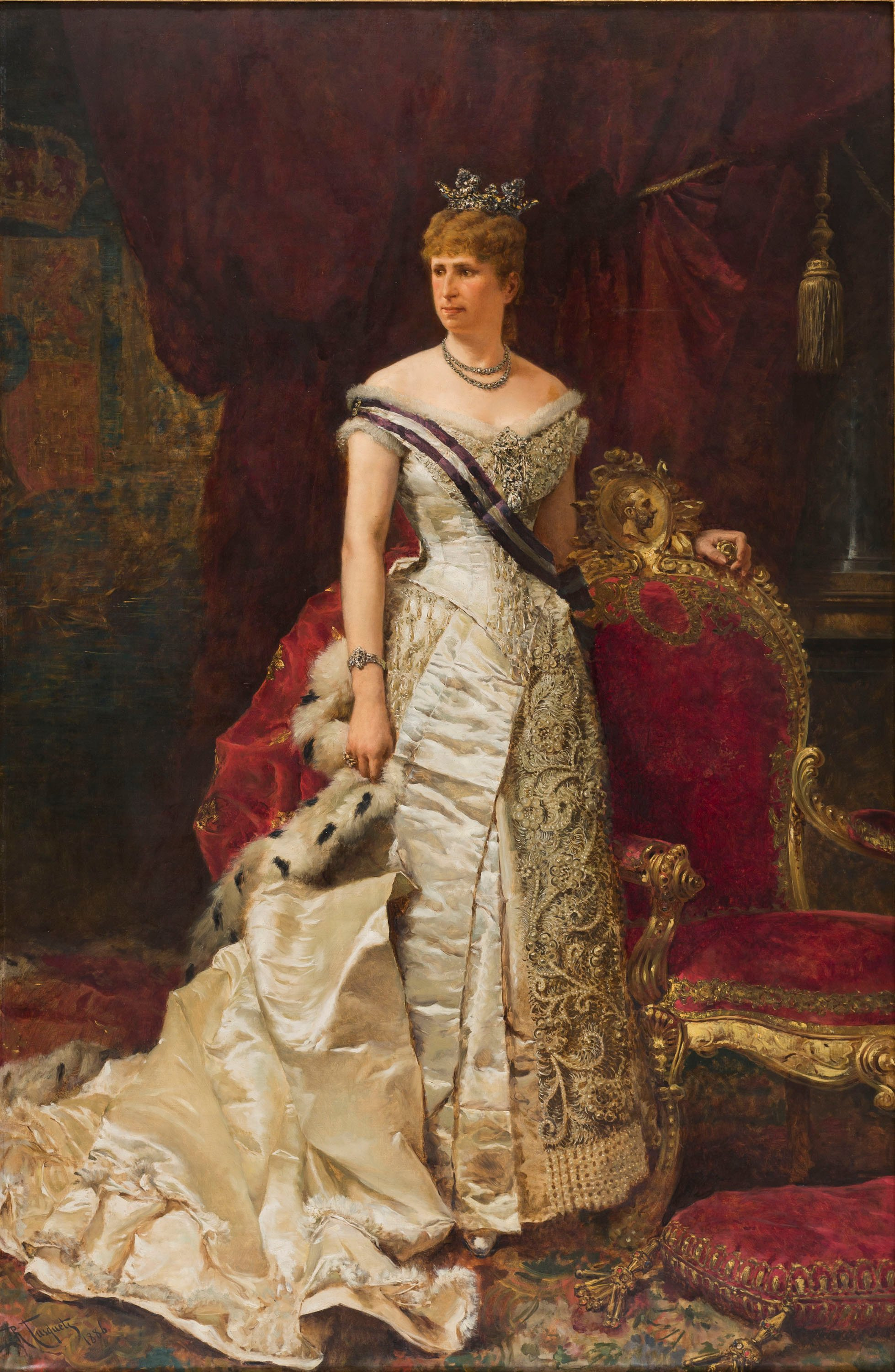 image for: Ramon Tusquets - Retrat de la reina Maria Cristina d&#039;Habsburg - 1886