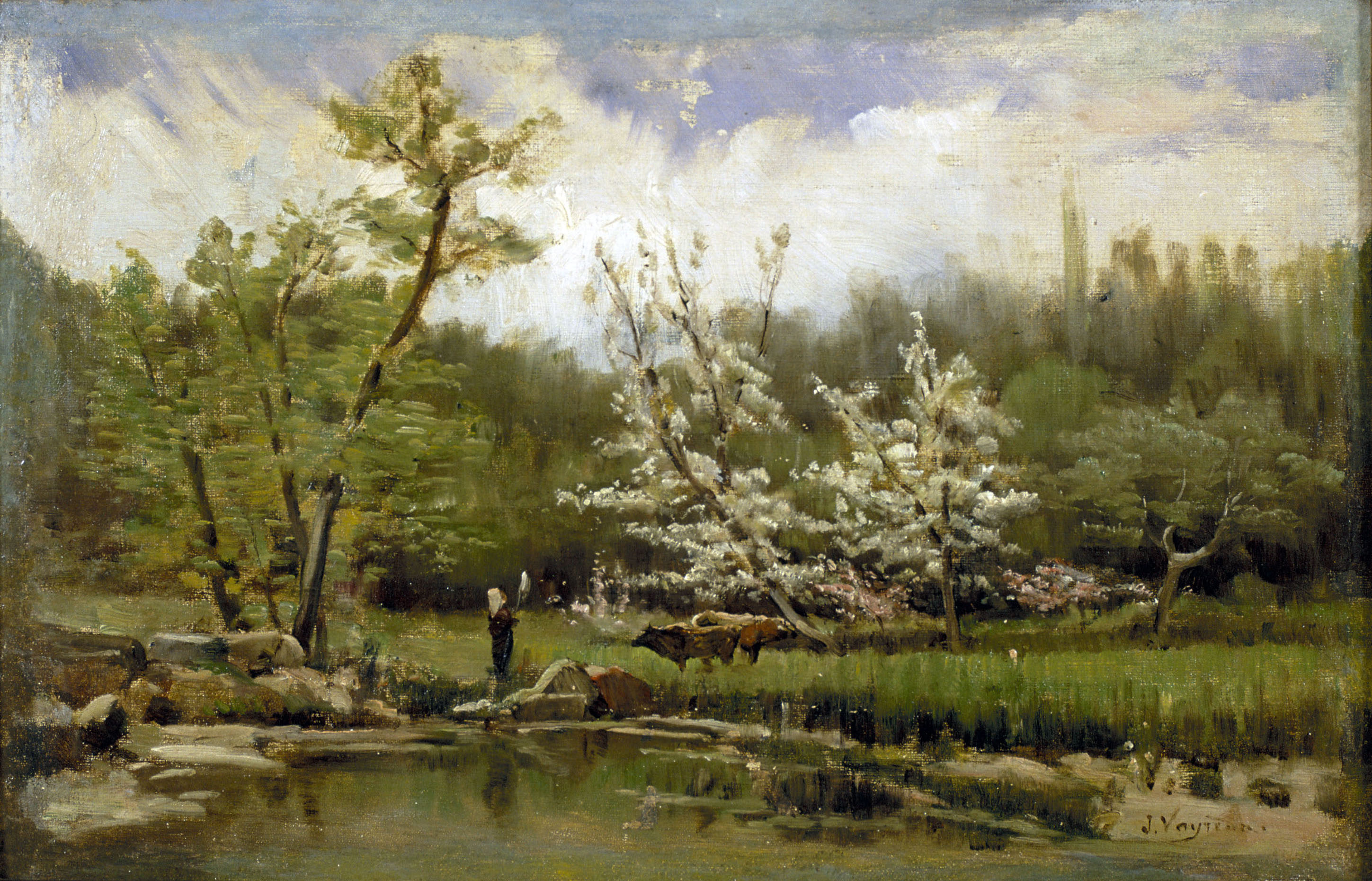 image for: Joaquim Vayreda - Paisatge de primavera - Cap a 1876-1882