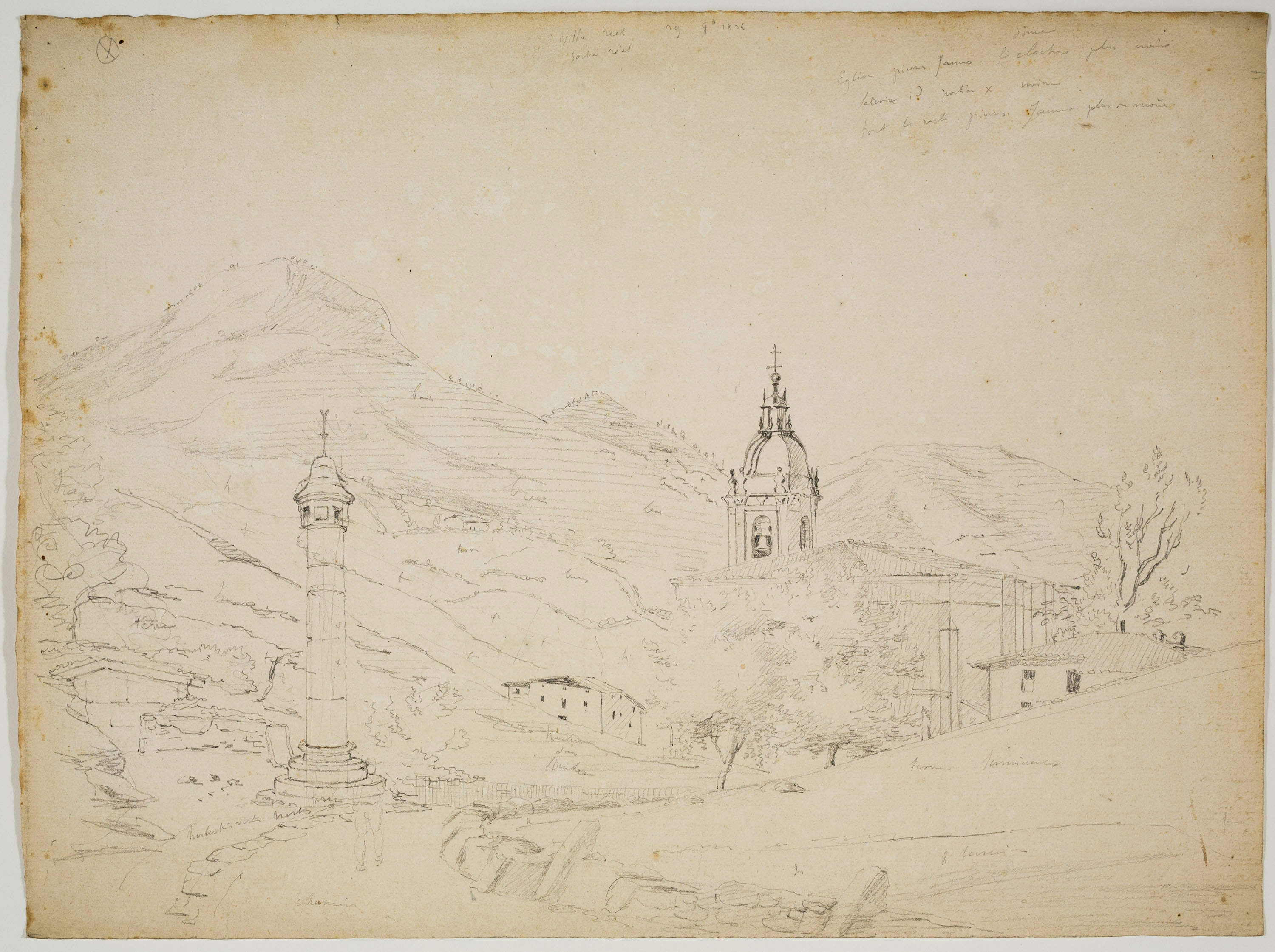 image for: Adolphe Hedwige Alphonse Delamare - Villareal de Urrechua a Guipúscoa - 29 d’octubre 1824