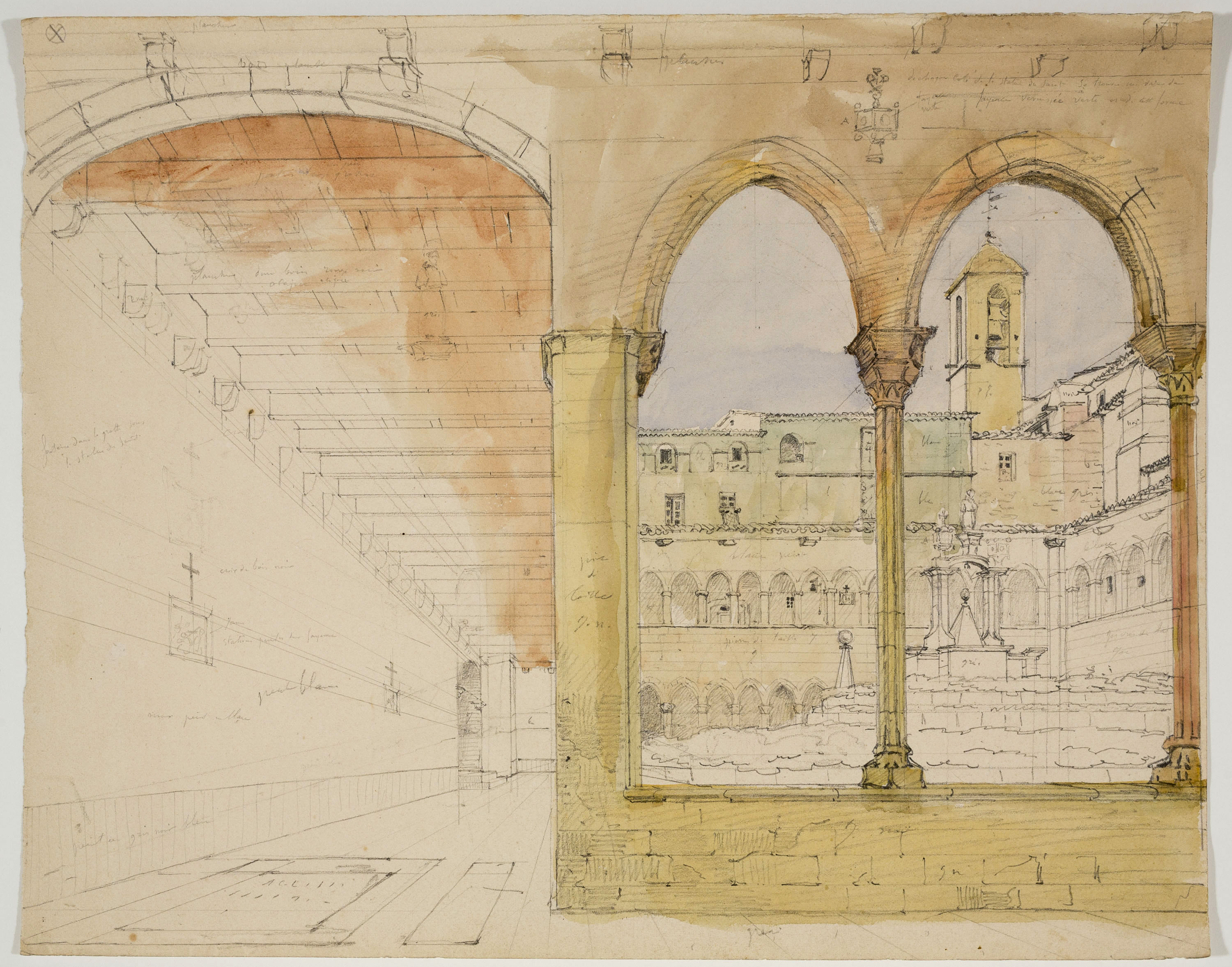 image for: Adolphe Hedwige Alphonse Delamare - Claustre del Convent de Sant Francesc d’Assís de Girona - Diumenge 17 de desembre de 1826