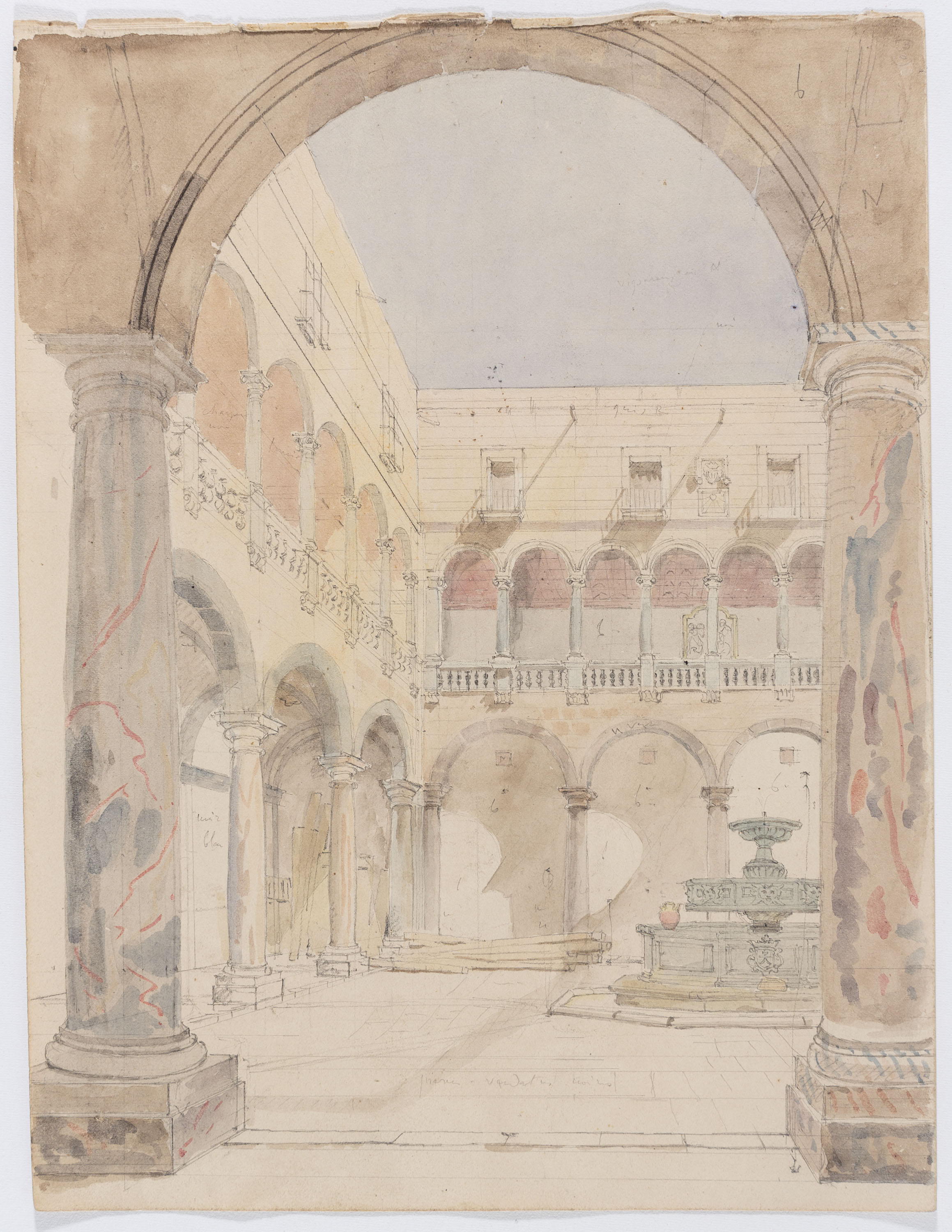 image for: Adolphe Hedwige Alphonse Delamare - Claustre del convent del Carme a Barcelona - Cap a 1826 o 1827