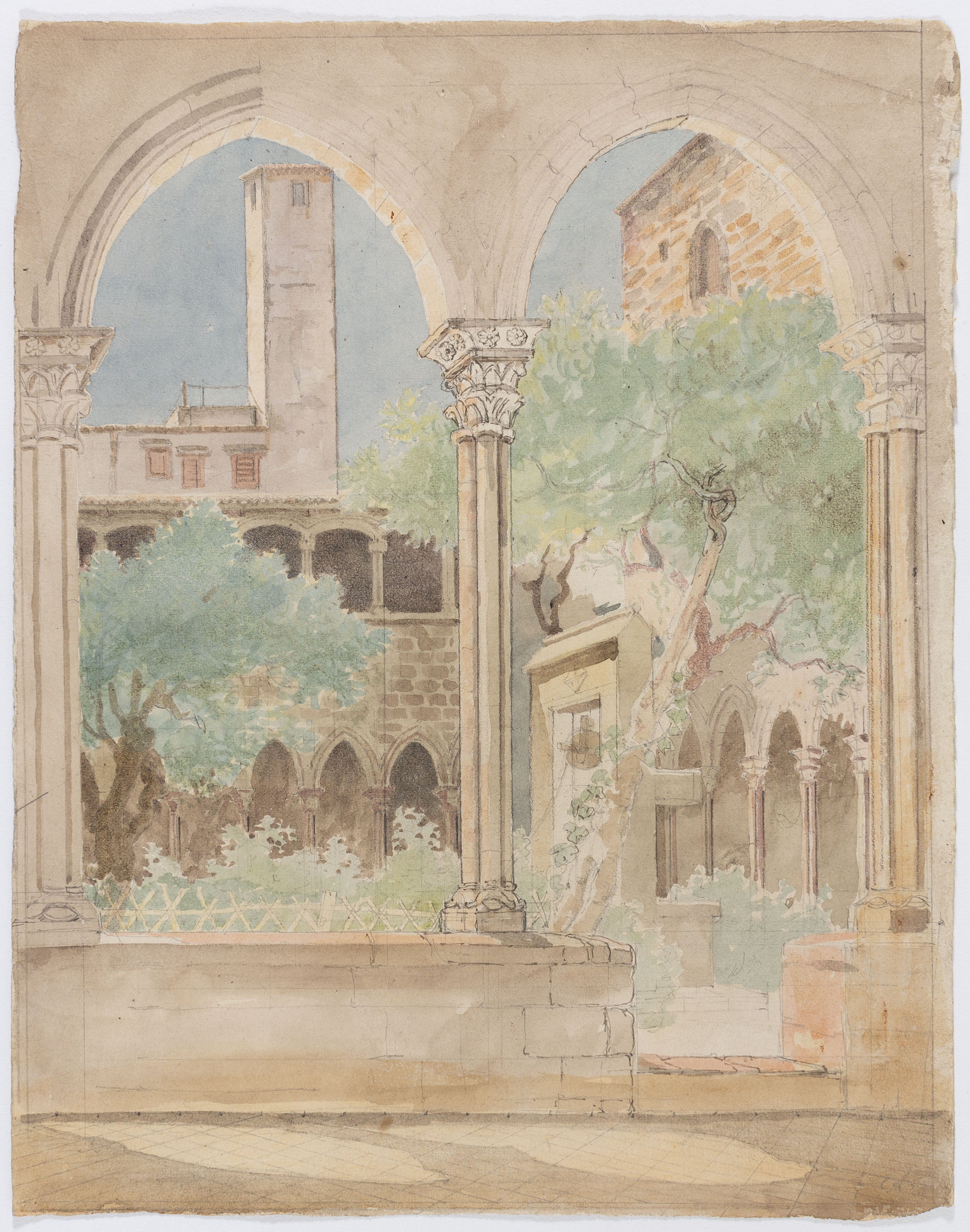image for: Adolphe Hedwige Alphonse Delamare - Claustre de l’església col·legiata de Santa Anna a Barcelona - Cap a 1827