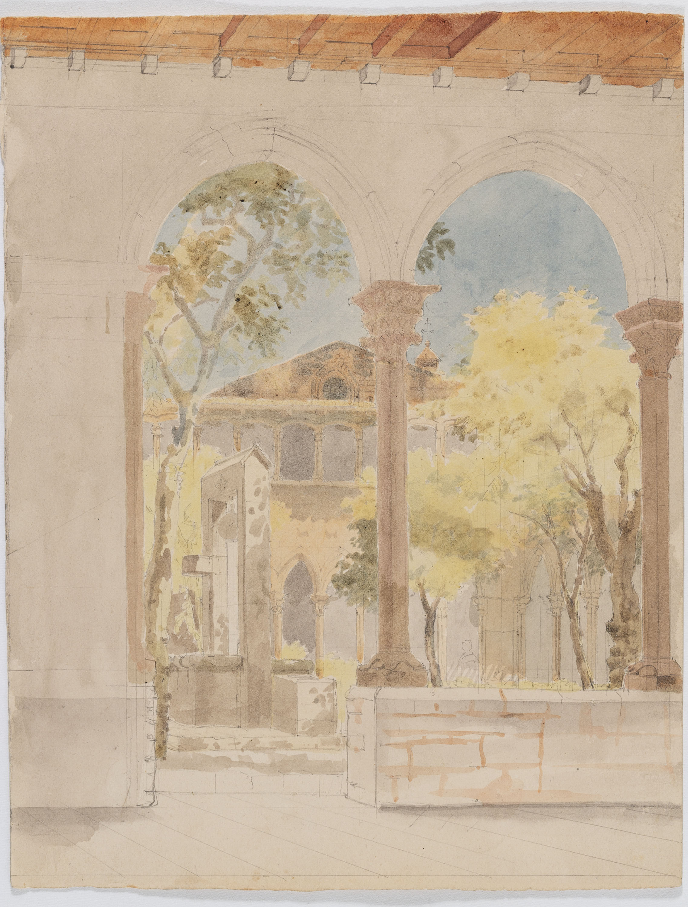 image for: Adolphe Hedwige Alphonse Delamare - Claustre de l’església col·legiata de Santa Anna a Barcelona - Cap a 1827