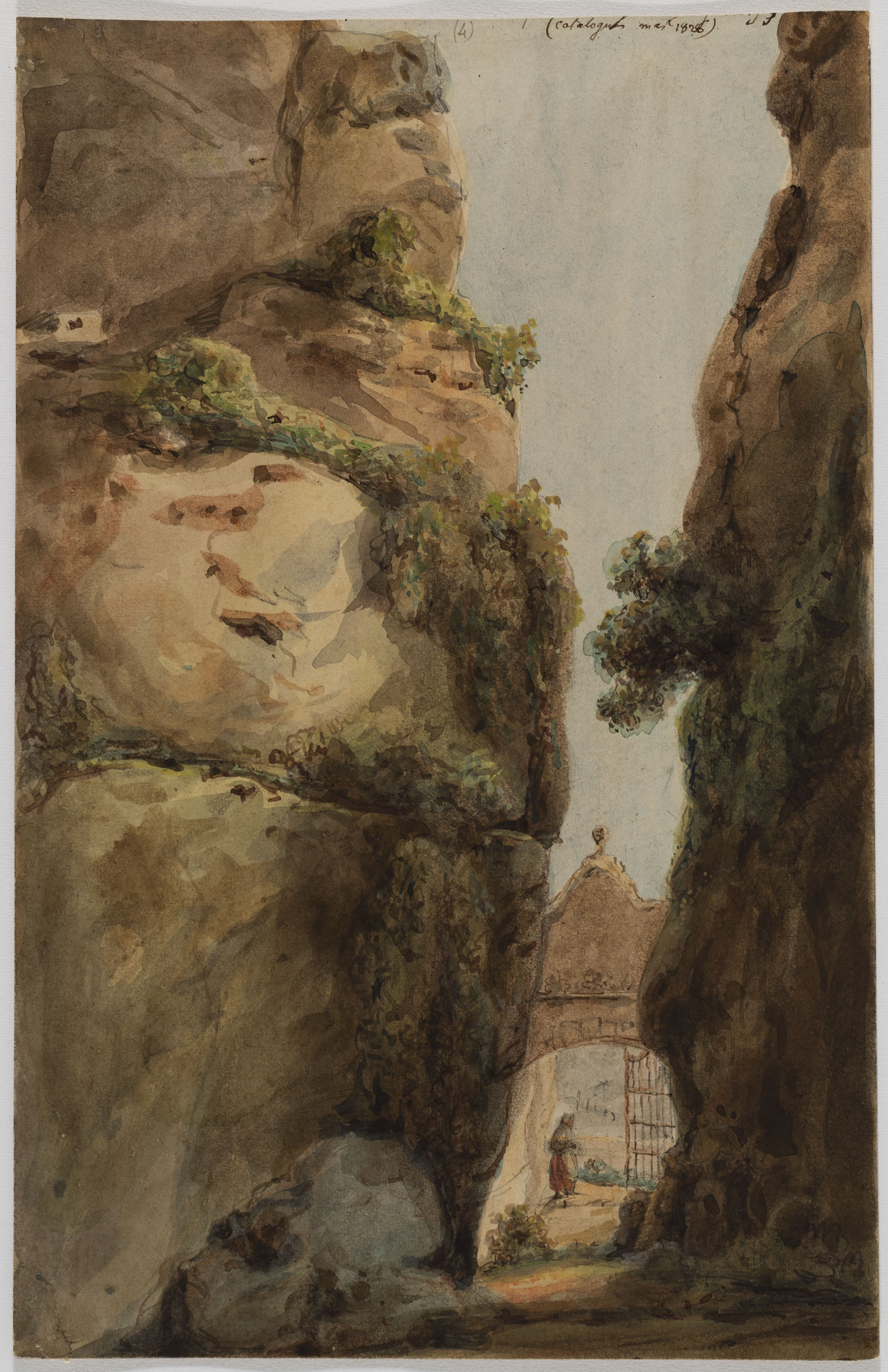 image for: Adolphe Hedwige Alphonse Delamare - Pas de la foradada: entrada al recinte de Sant Miquel del Fai - Maig de 1826