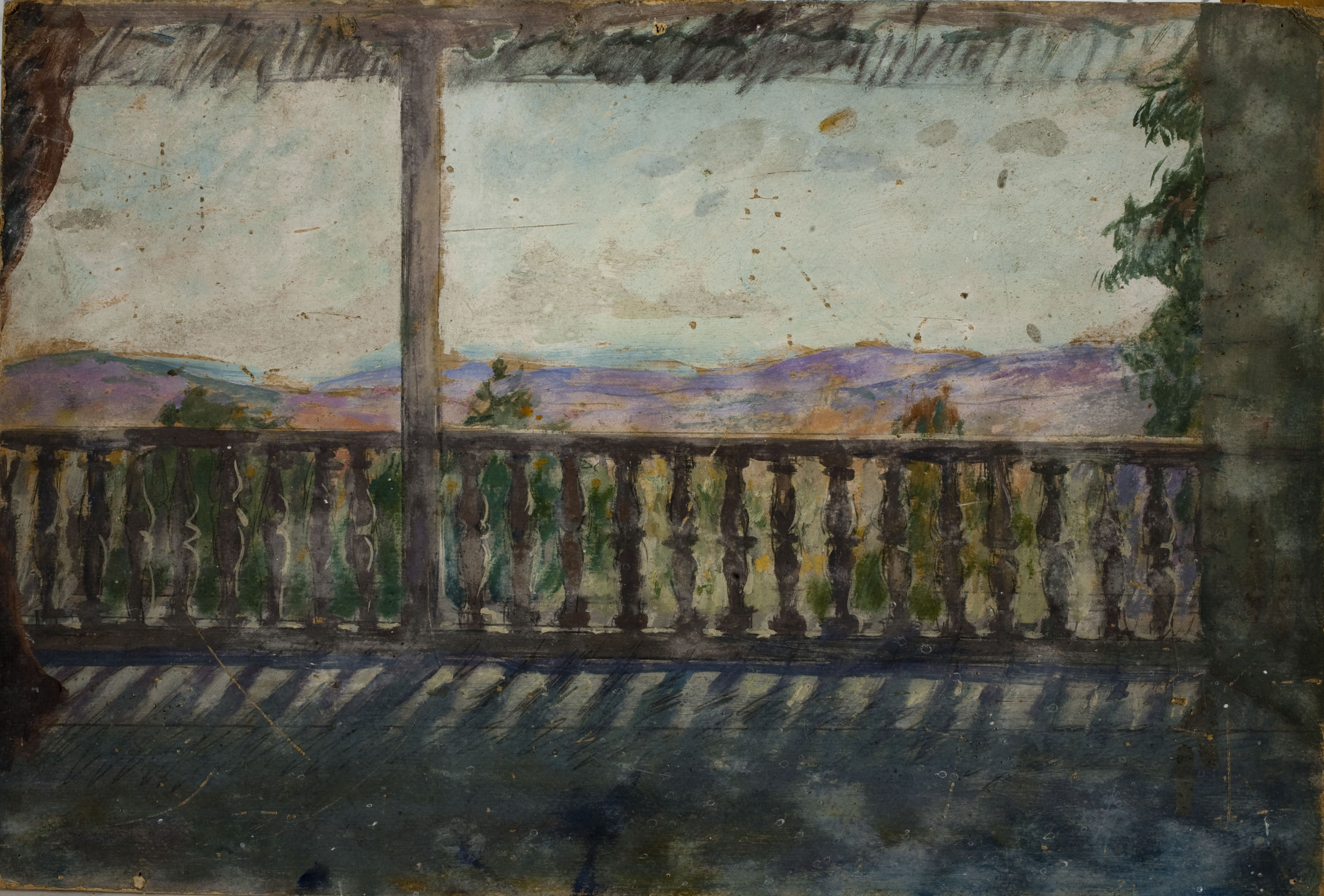 image for: Ricard Canals - Galeria porxada amb paisatge de fons - Cap a 1929