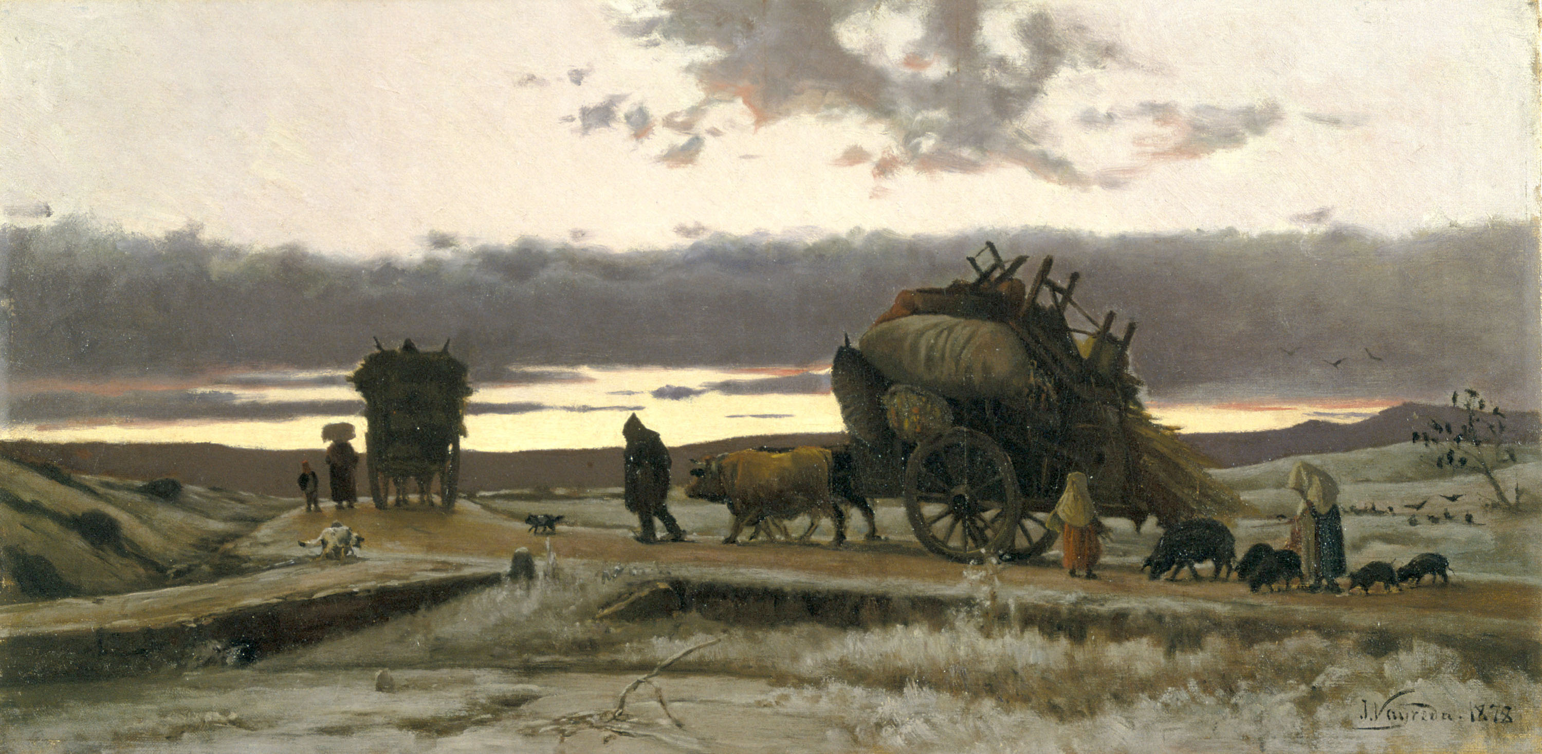 image for: Joaquim Vayreda - Paisatge d&#039;hivern - 1878