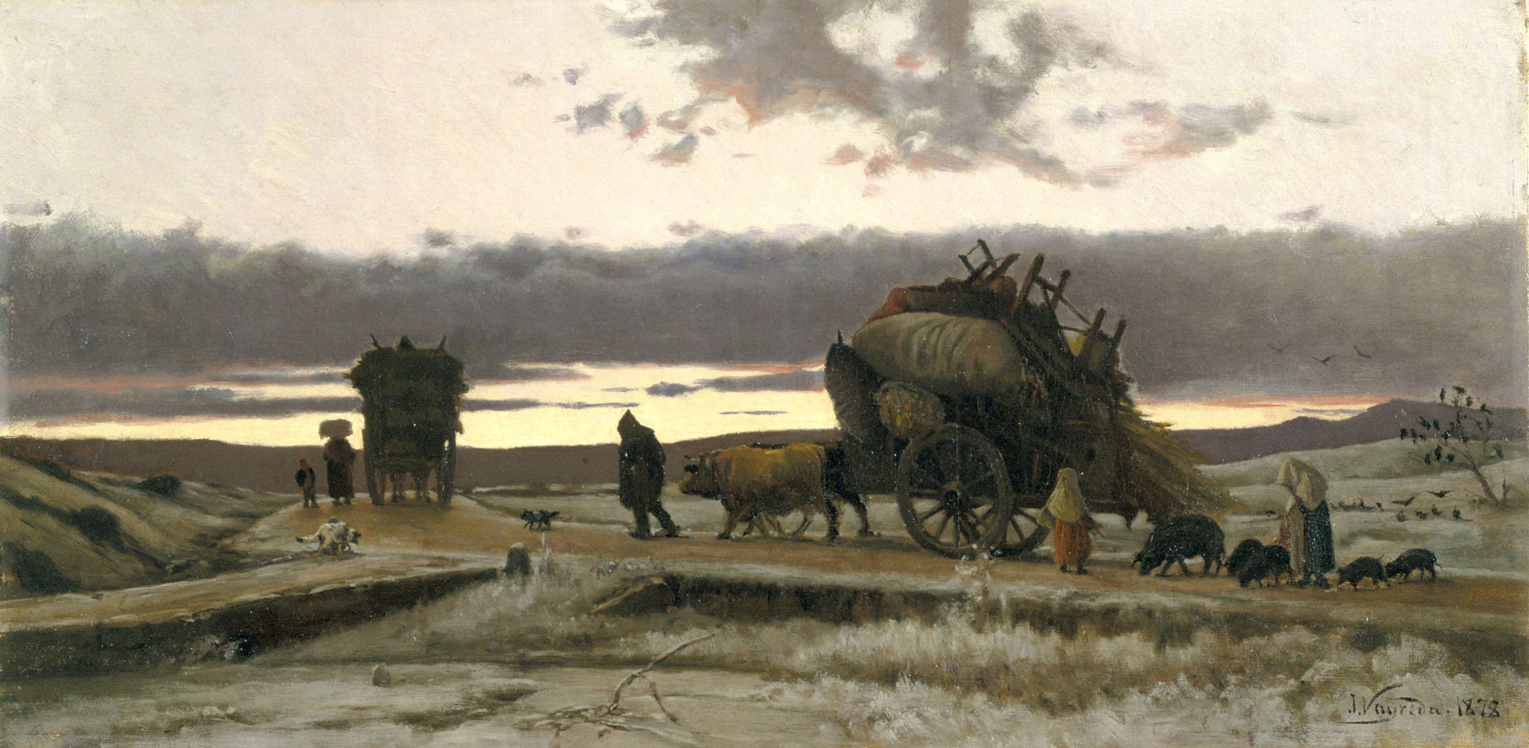image for: Joaquim Vayreda - Paisatge d&#039;hivern - 1878