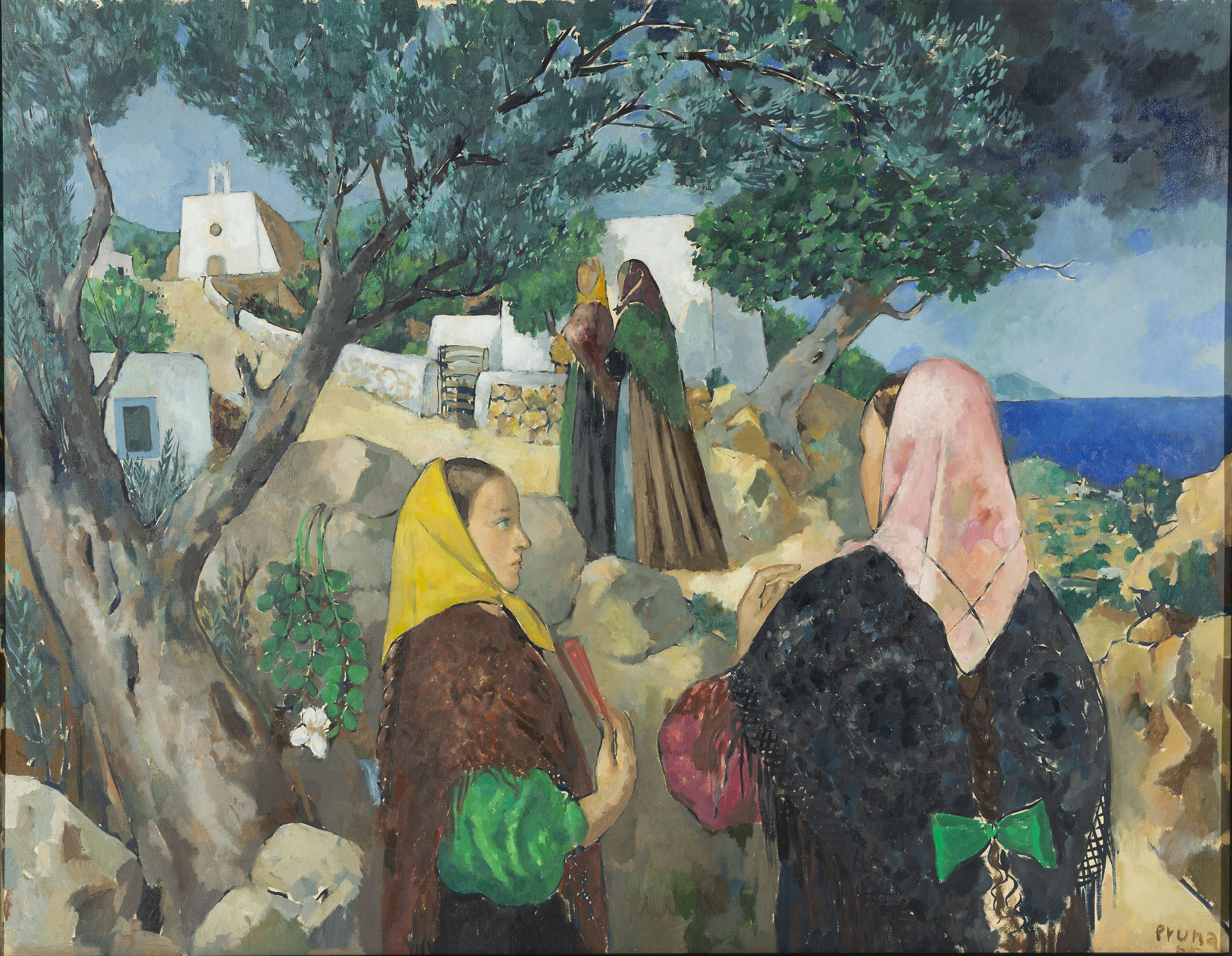 image for: Pere Pruna - Paisatge amb figures (Eivissa) - 1965