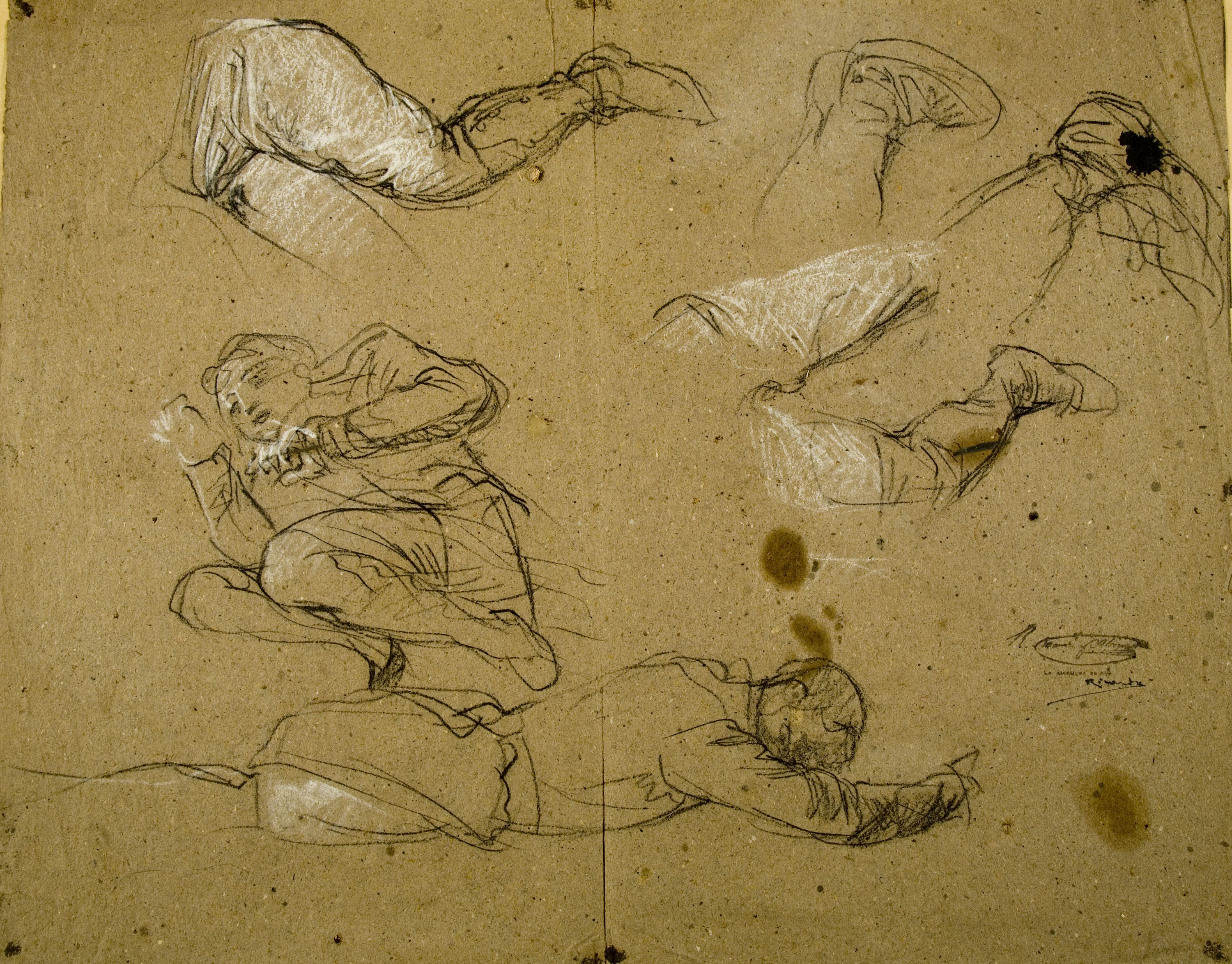image for: Ramon Martí i Alsina - Estudi de figures per al quadre  &quot;El gran dia de Girona&quot; - Cap a 1863-1864