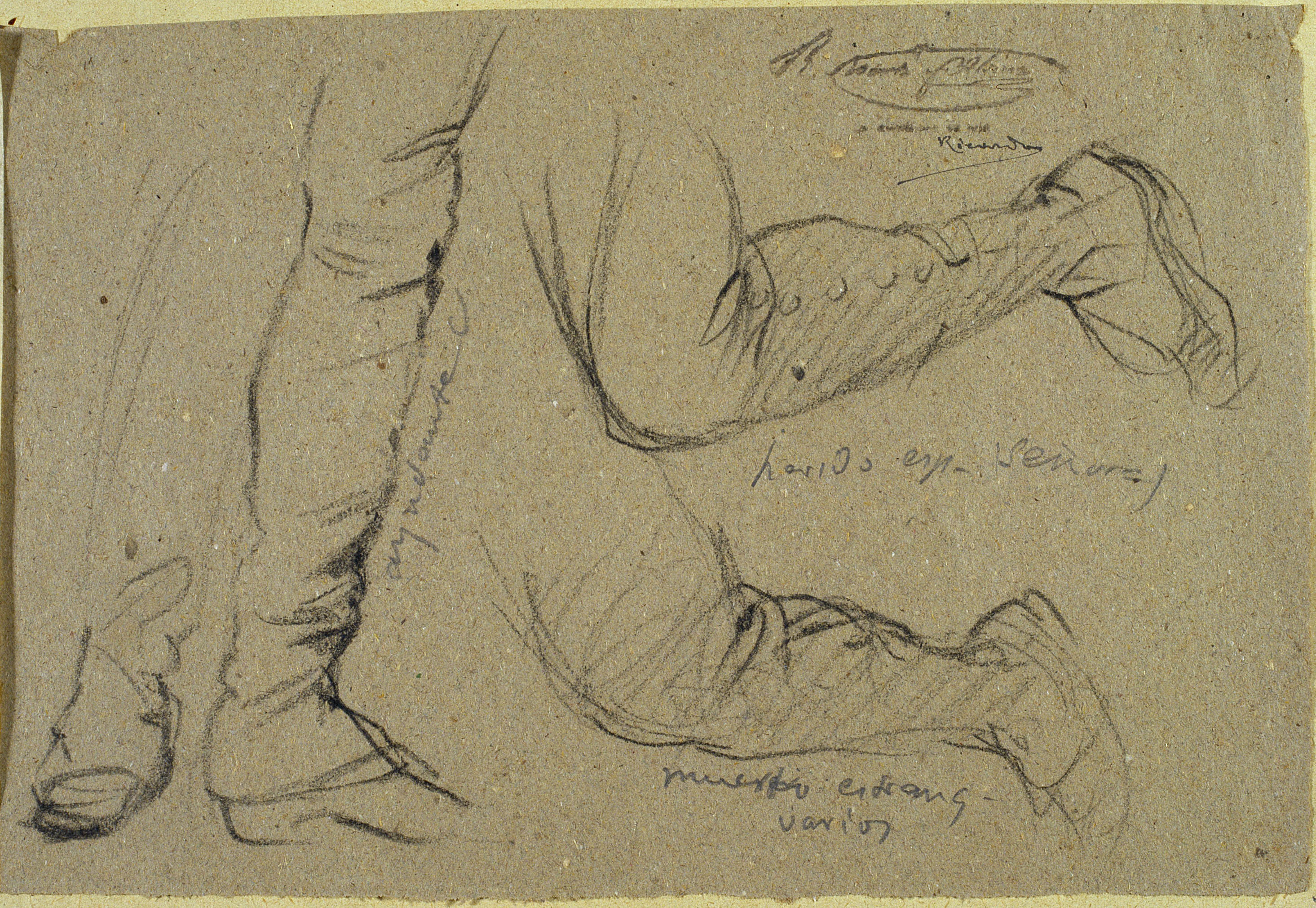 image for: Ramon Martí i Alsina - Estudi de cames per al quadre &quot;El gran dia de Girona&quot; - Cap a 1863-1864