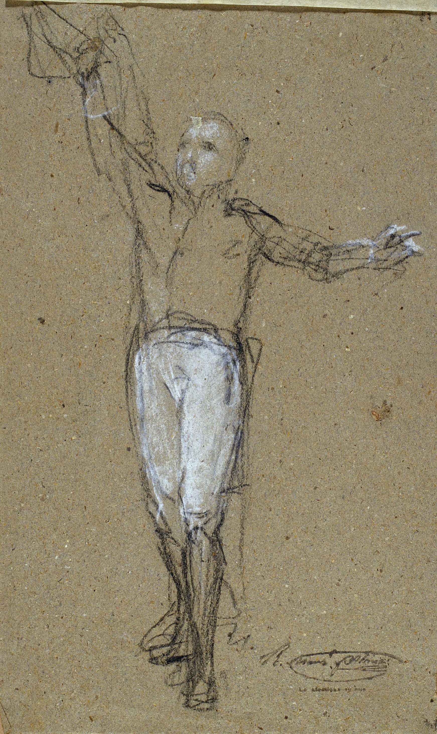 image for: Ramon Martí i Alsina - Figura del general Álvarez de Castro per al quadre &quot;El gran dia de Girona&quot; - Cap a 1863-1864