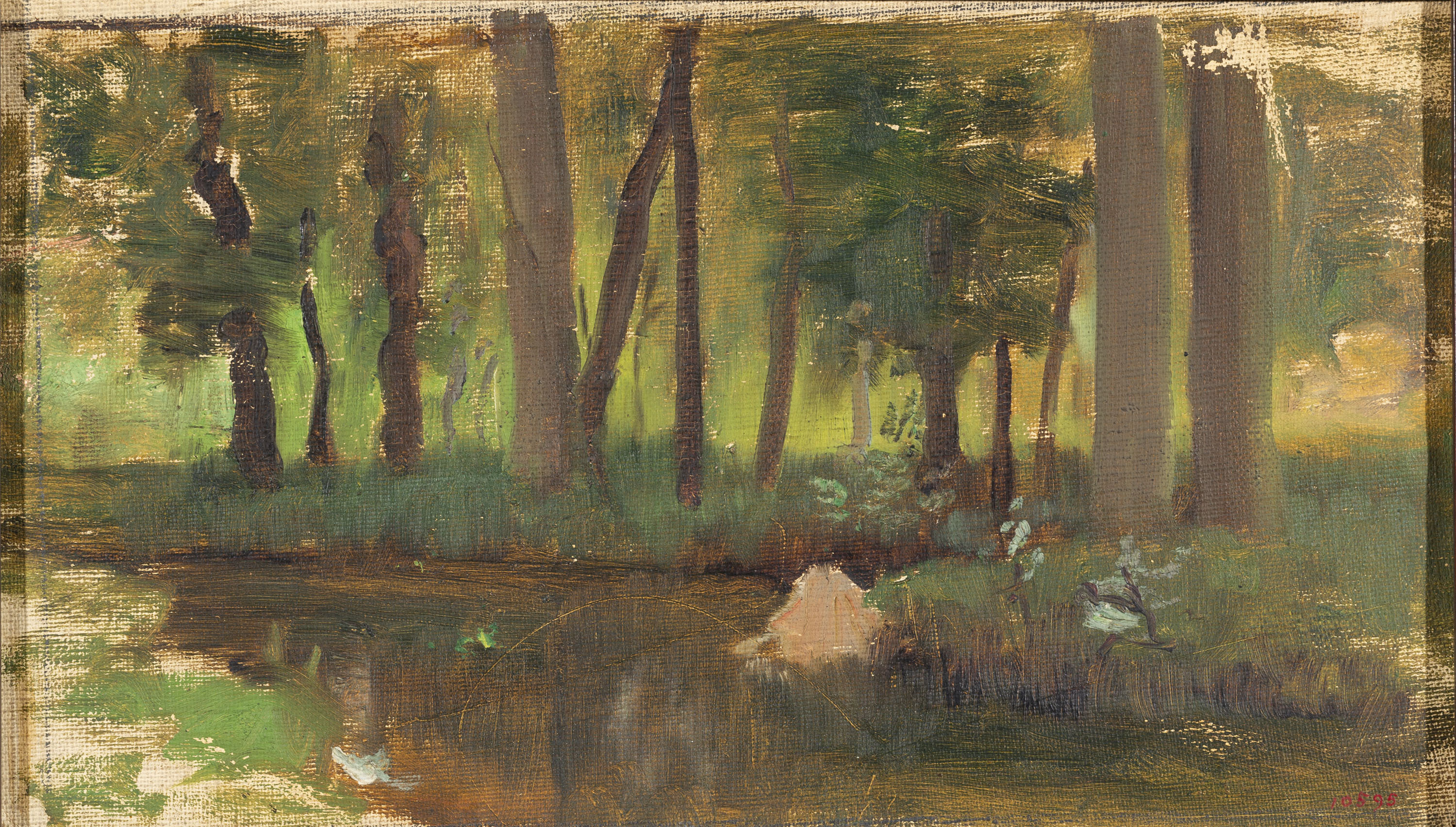 image for: Joaquim Vayreda - Aigua adormida (apunt) - Cap a1890