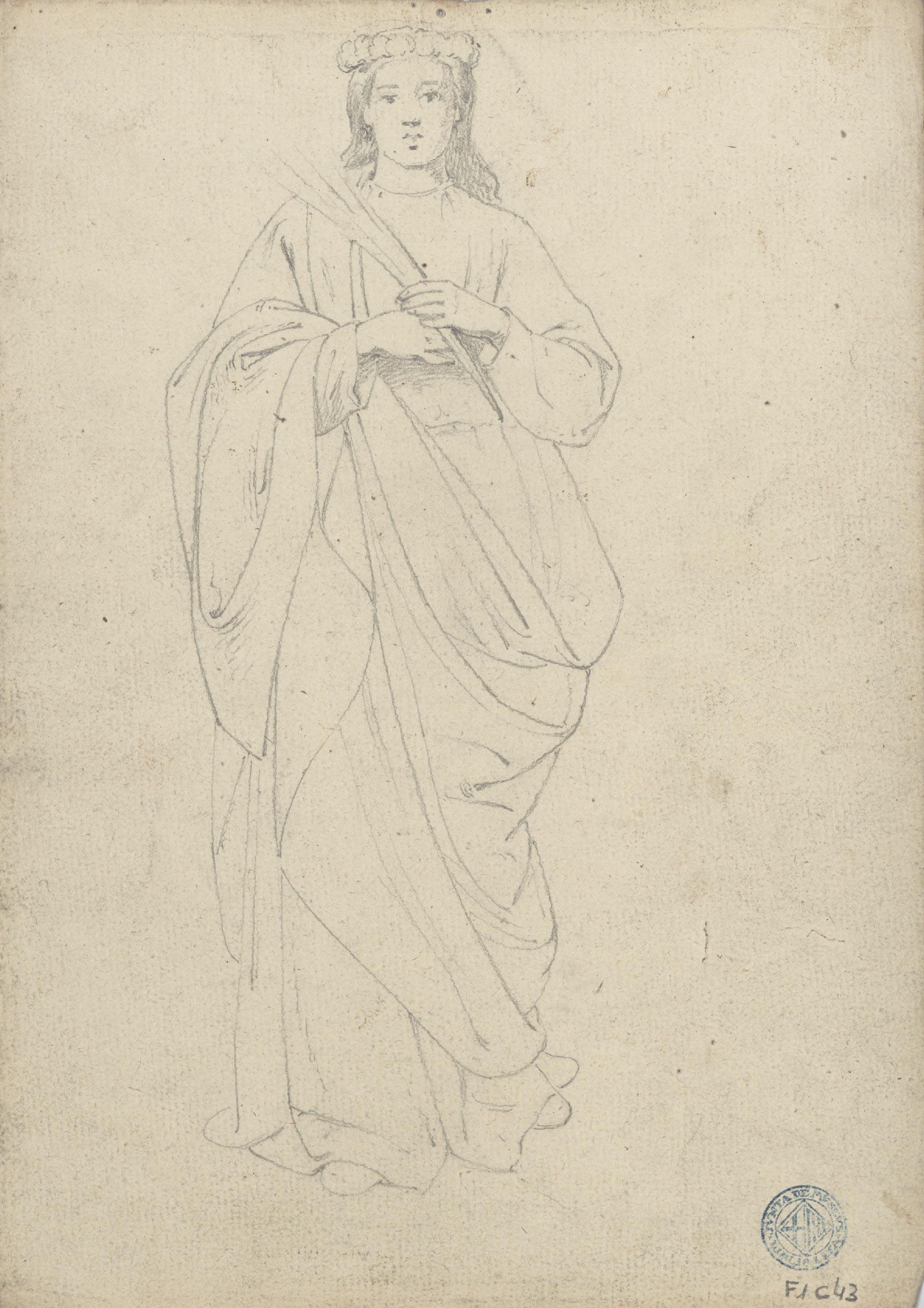 image for: Claudi Lorenzale - Santa Semproniana (anvers) / Santa Semproniana (revers) - Cap a 1850-1870 [1]