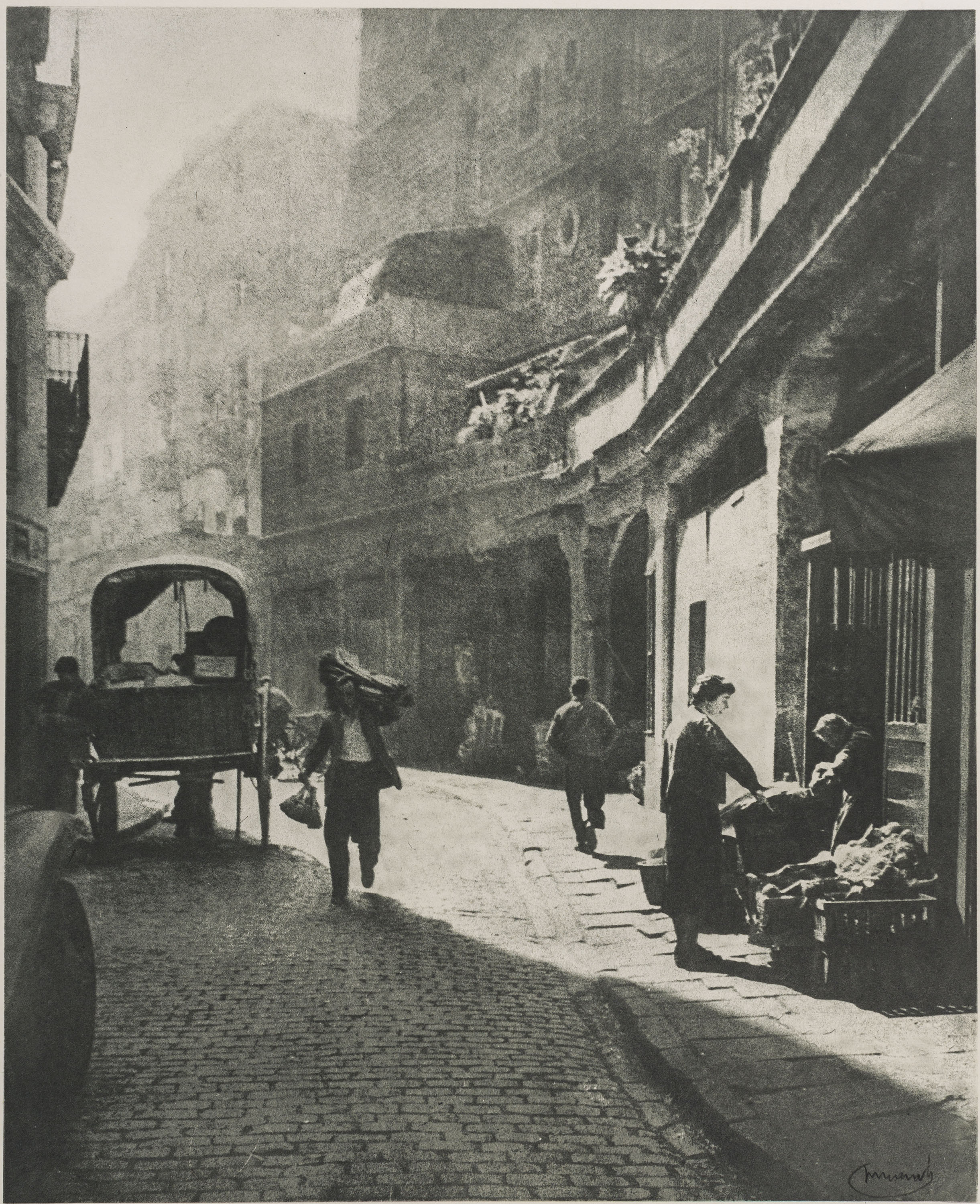 image for: Josep Maria Casals i Ariet - Carrer amb botiga - No datat