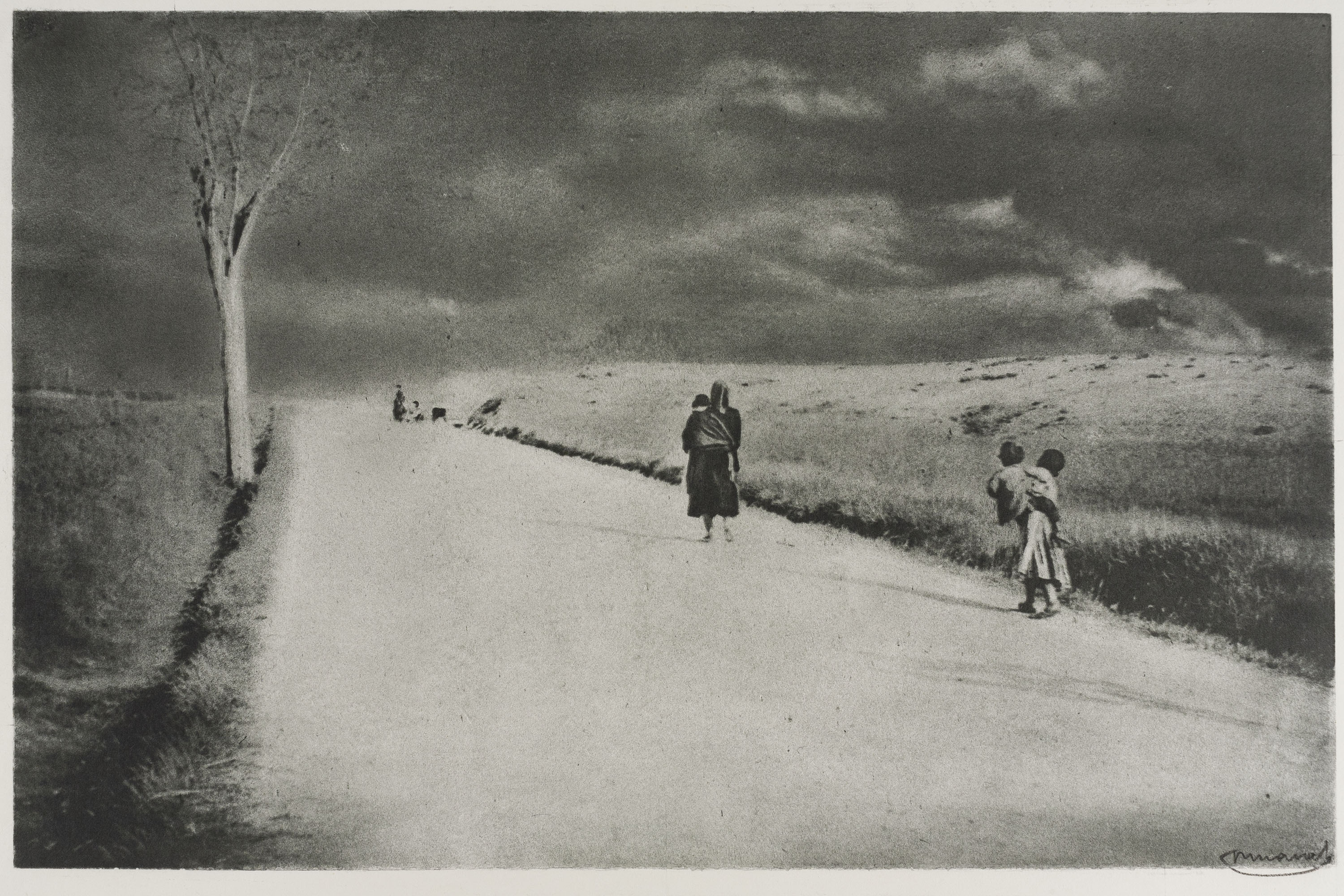 image for: Josep Maria Casals i Ariet - Camí de poble amb gitanetes - No datat