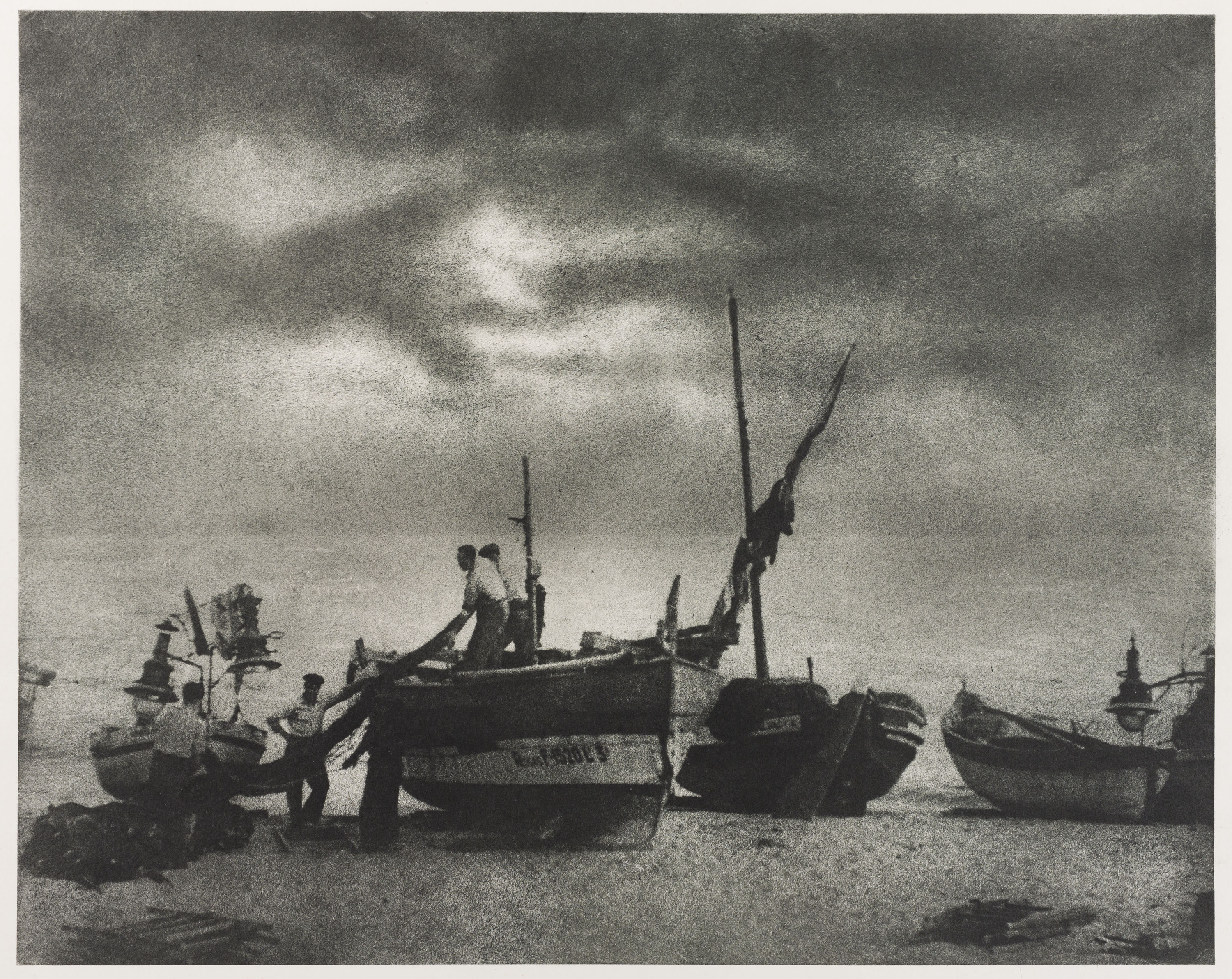 image for: Josep Maria Casals i Ariet - Barques a la platja - No datat