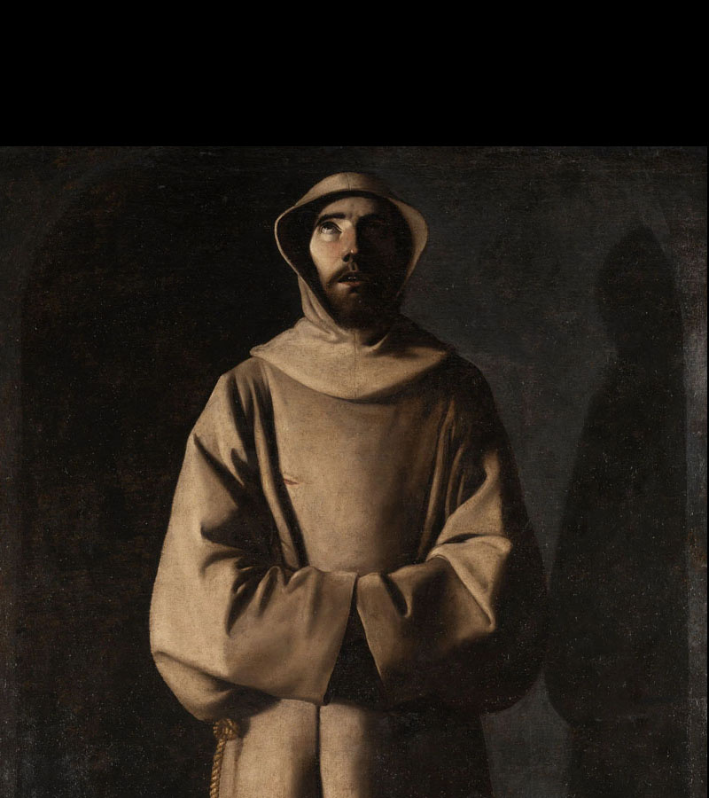 Francisco de Zurbarán, La visión de San Francisco por el Papa Nicolás V