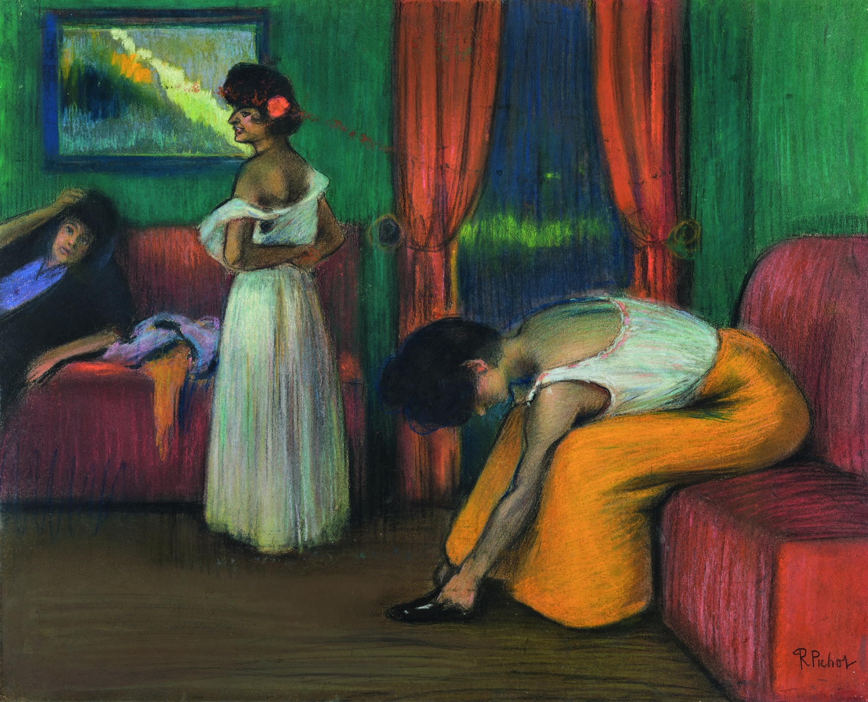 Ramon Pichot, Dans la maison close (interior de bordell), c.1900. Col·lecció particular. ©Josep Casanova 